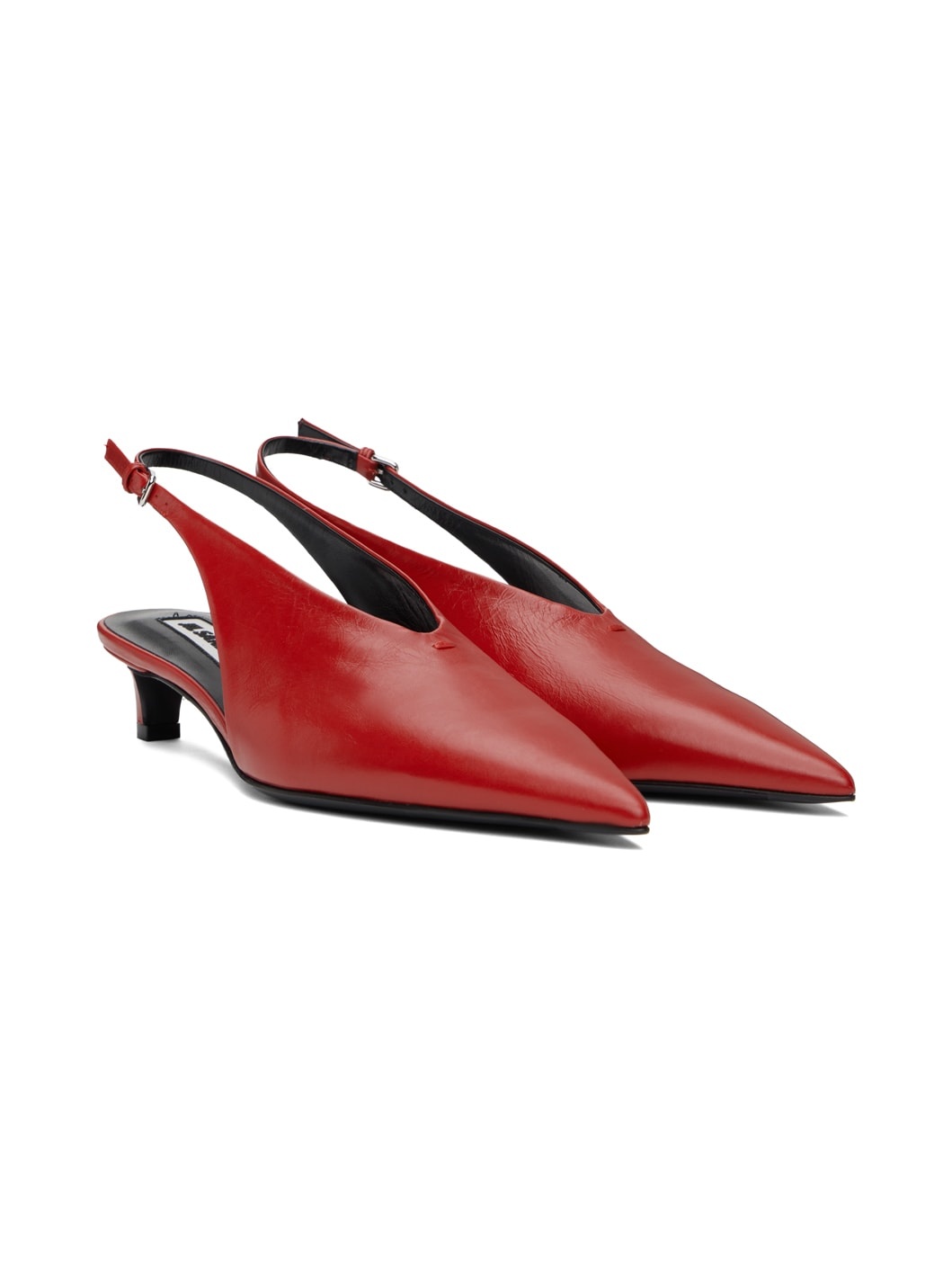 Red Slingback Heels - 4