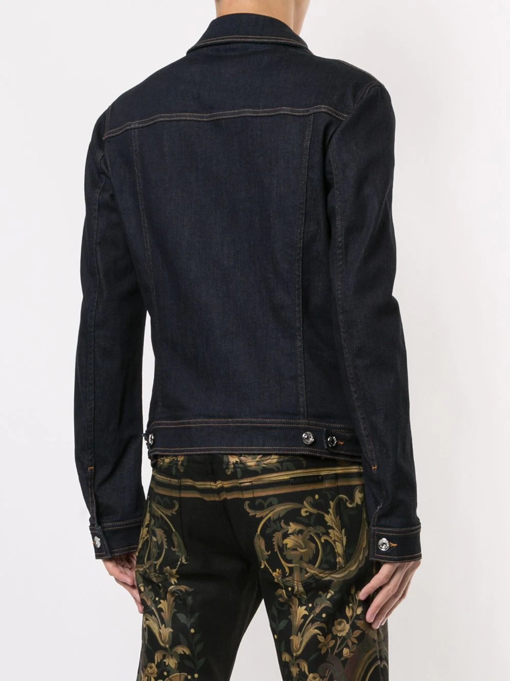 logo patch denim jacket - 4