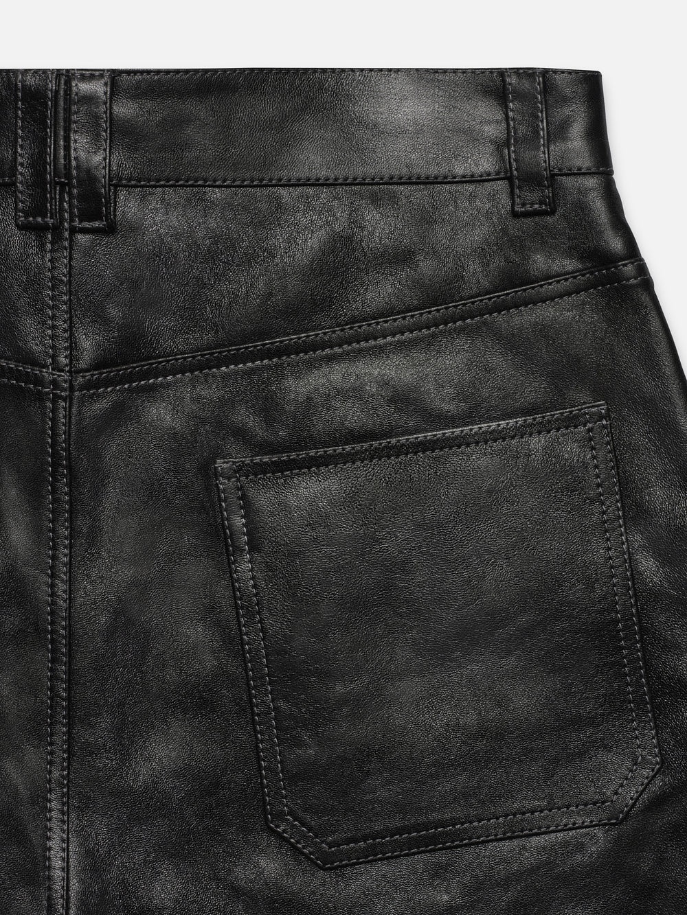 Leather Trouser in Black - 3