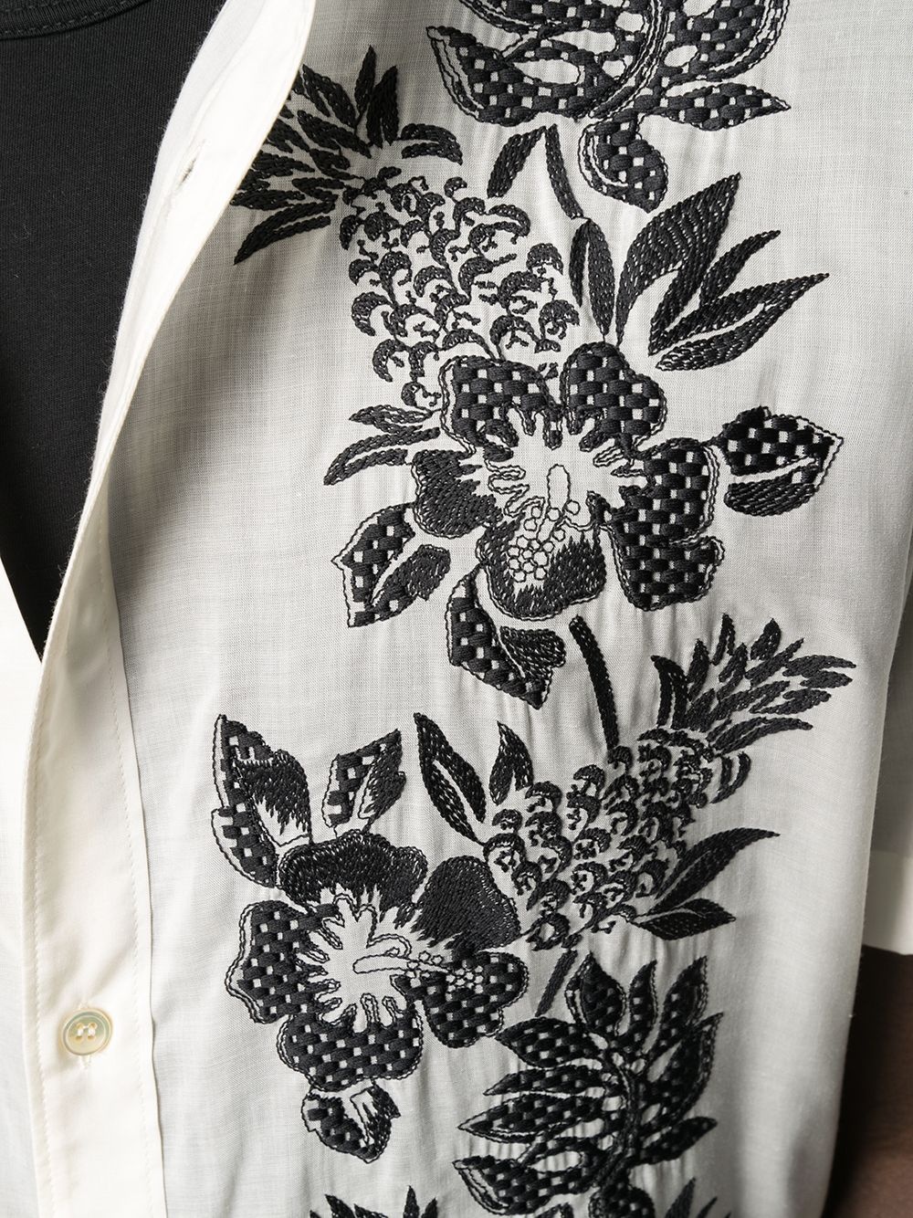 embroidered floral shirt - 5