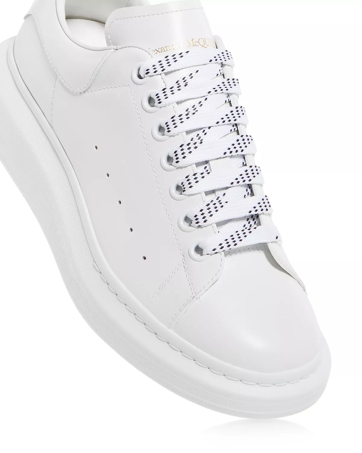Men's Oversized Leather Heel Detail Sneakers - 3