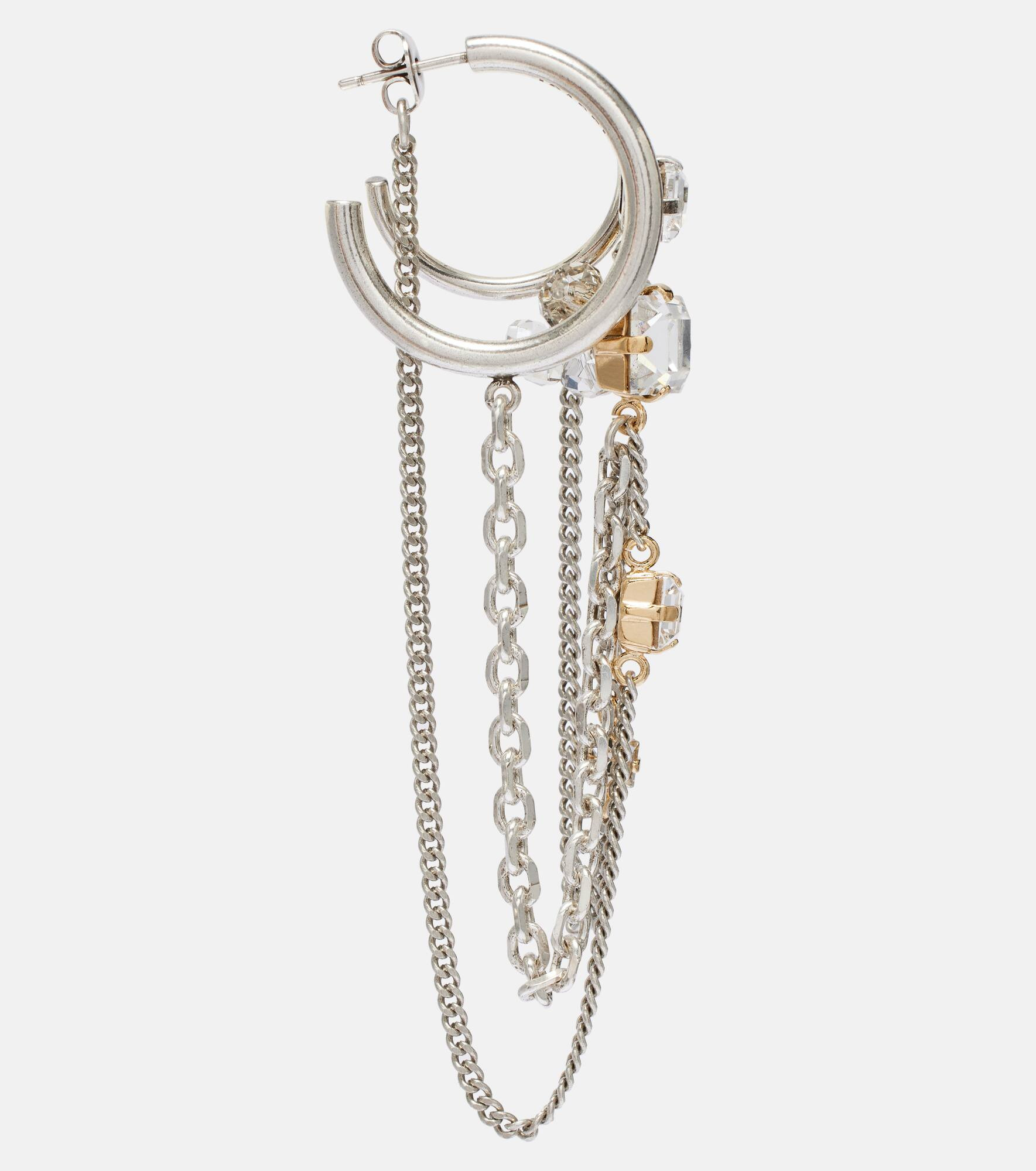 Embellished single hoop earring - 2