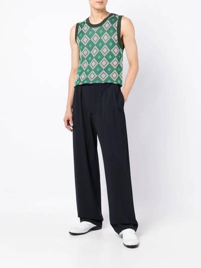 Ahluwalia geometric-pattern knitted tank top outlook