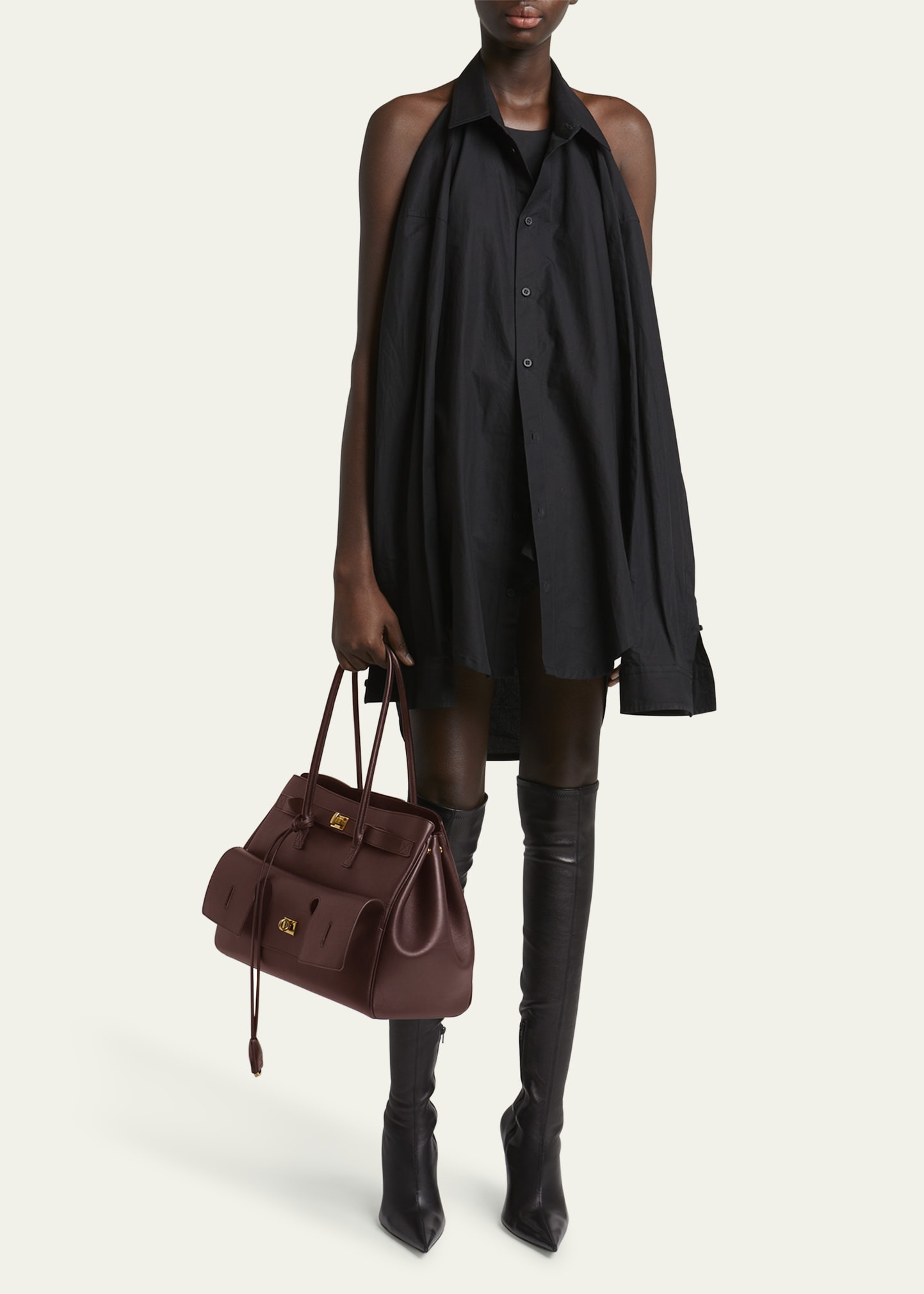 Bel Air Medium Flap Leather Tote Bag - 6