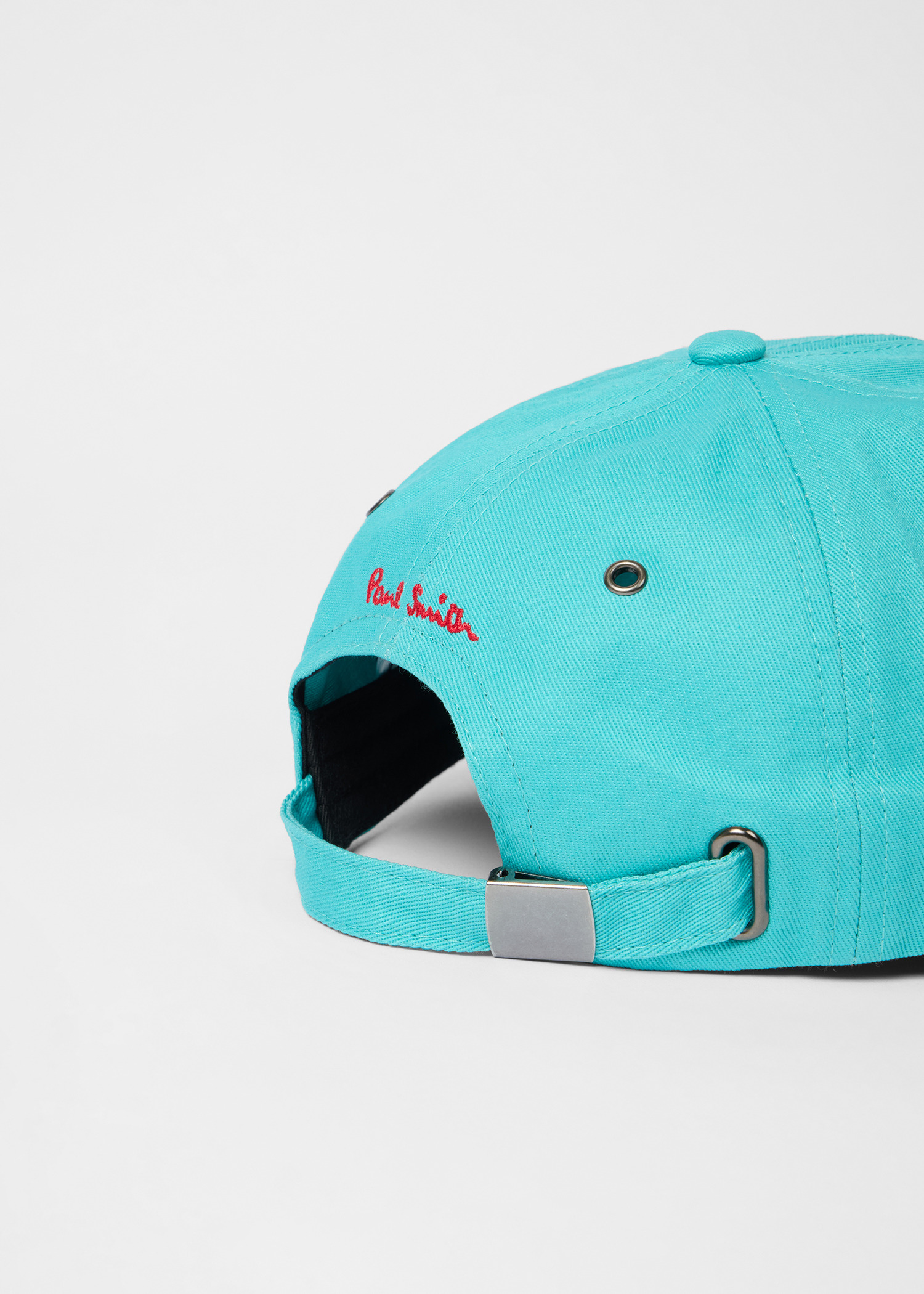 Sky Blue Cotton-Twill Quote Cap - 4