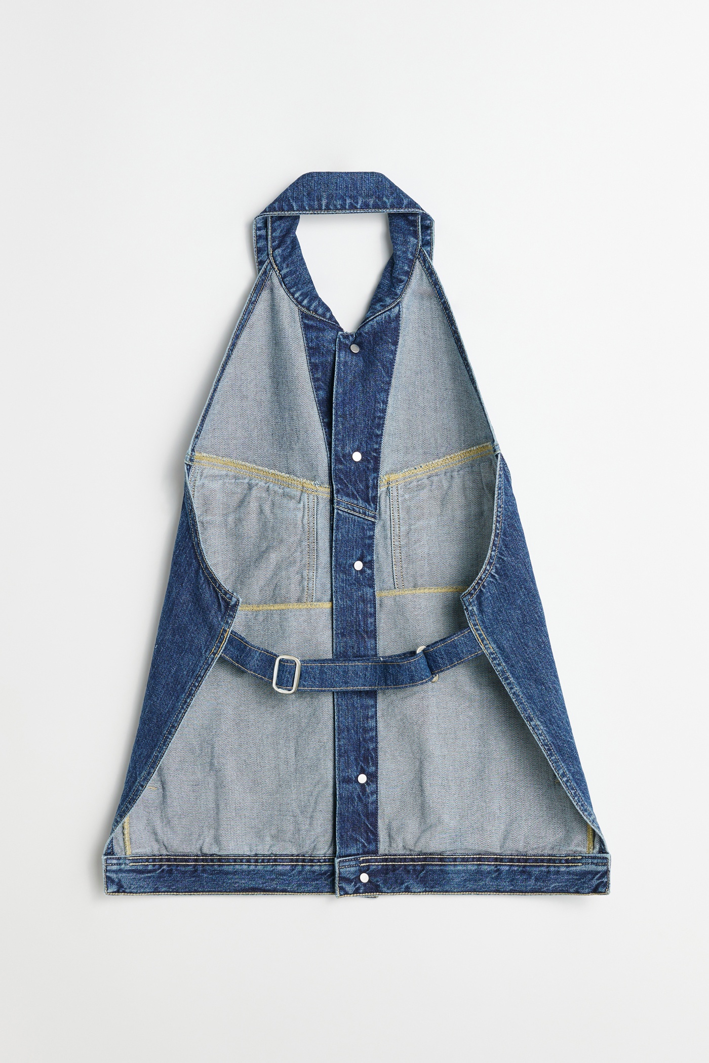 Strap Denim Vest Western Blue Denim - 7