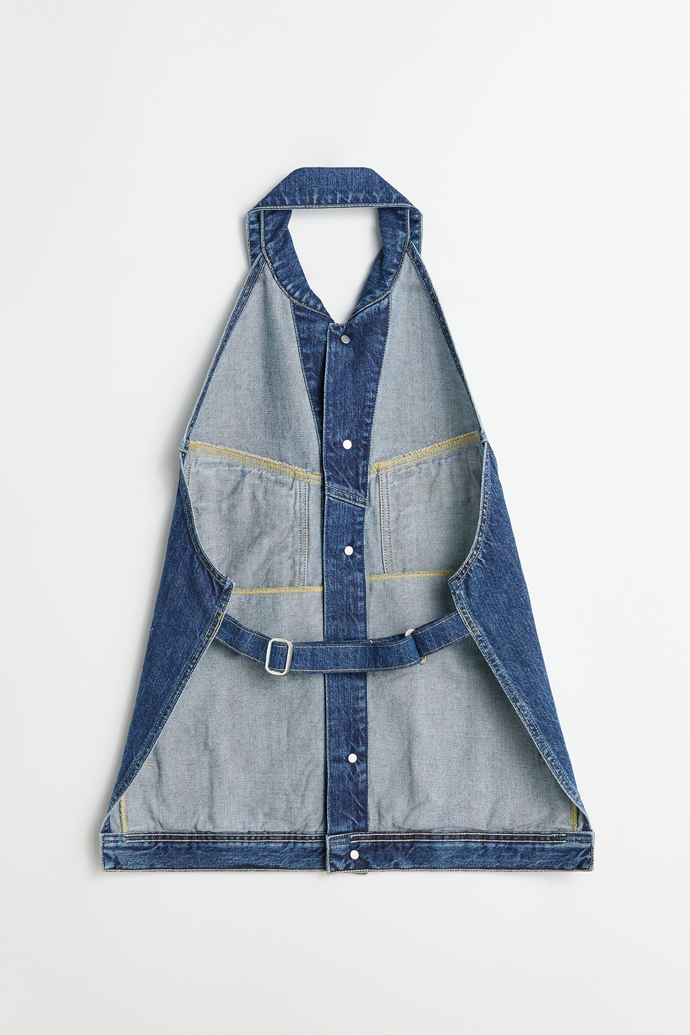 Strap Denim Vest Western Blue Denim - 6