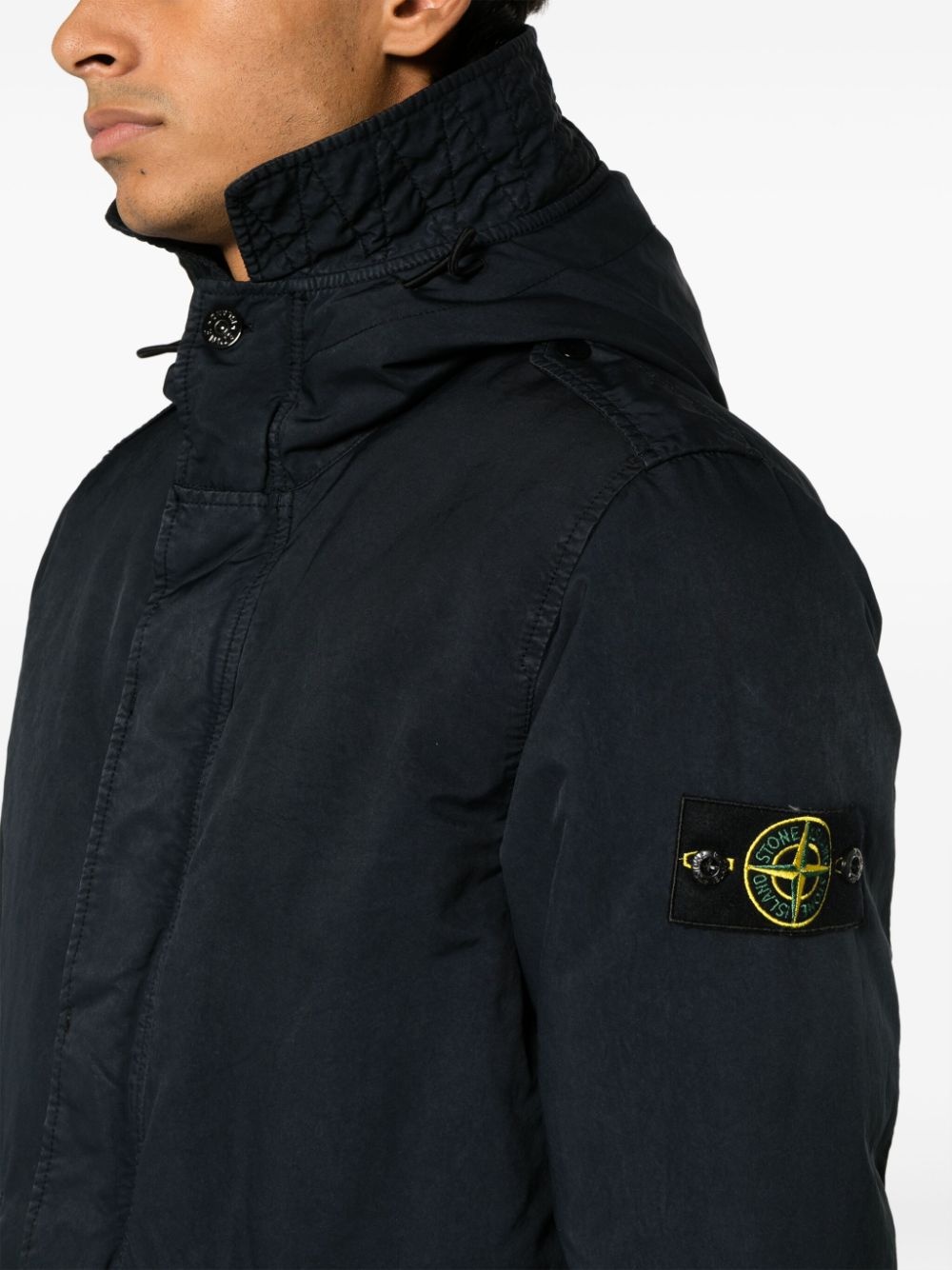 Compass-badge padded jacket - 5