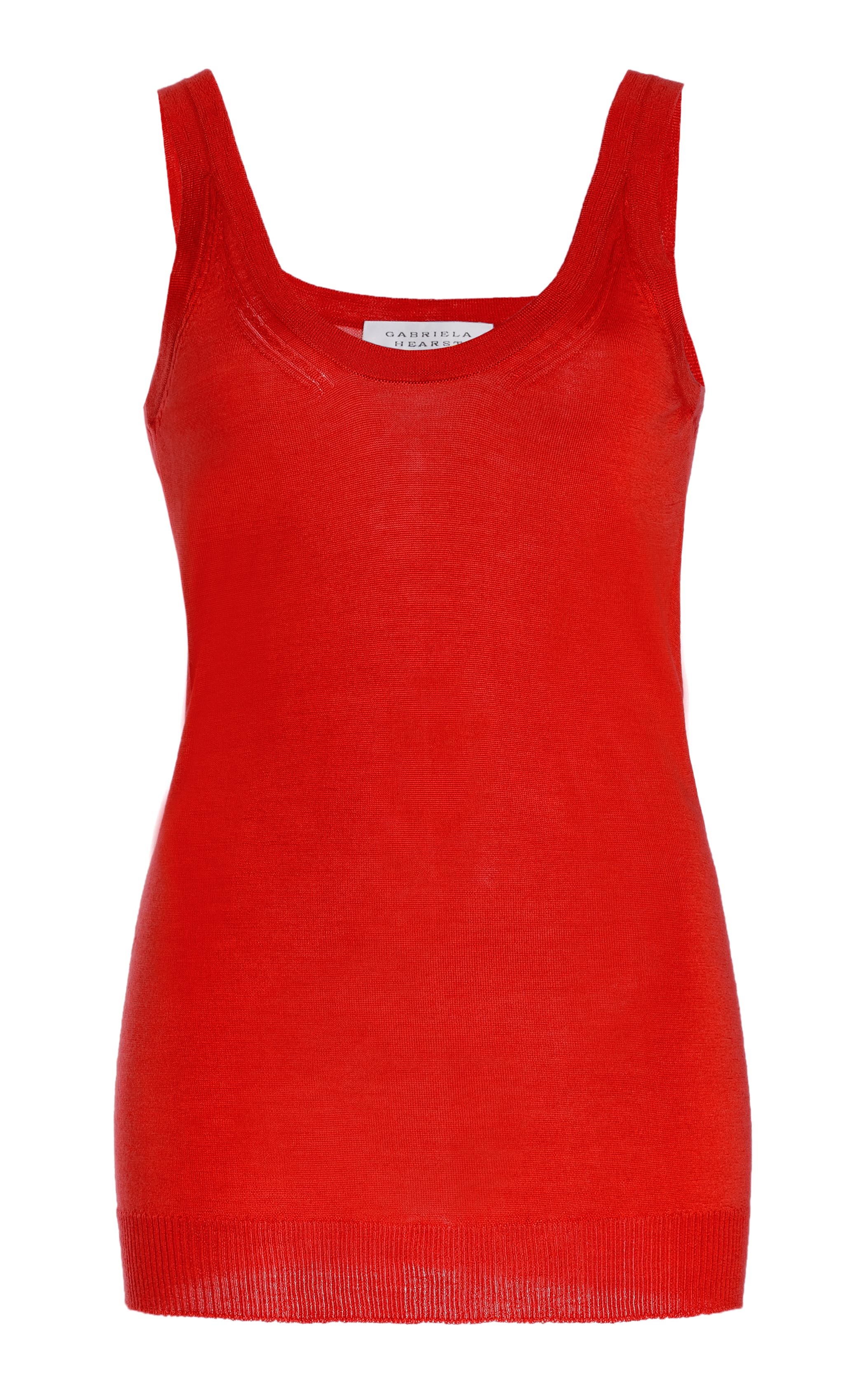 Toby Tank in Red Topaz Silk Cashmere - 1