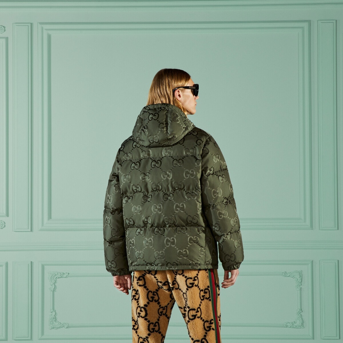 Jumbo GG canvas down jacket - 6