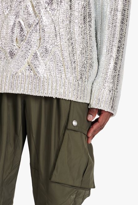 Silvery wool turtleneck sweater - 8
