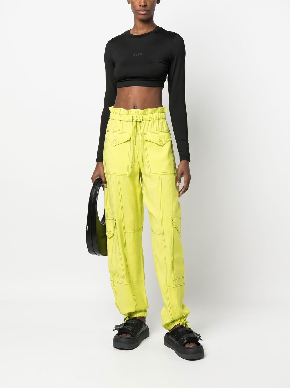 logo-print cropped top - 2