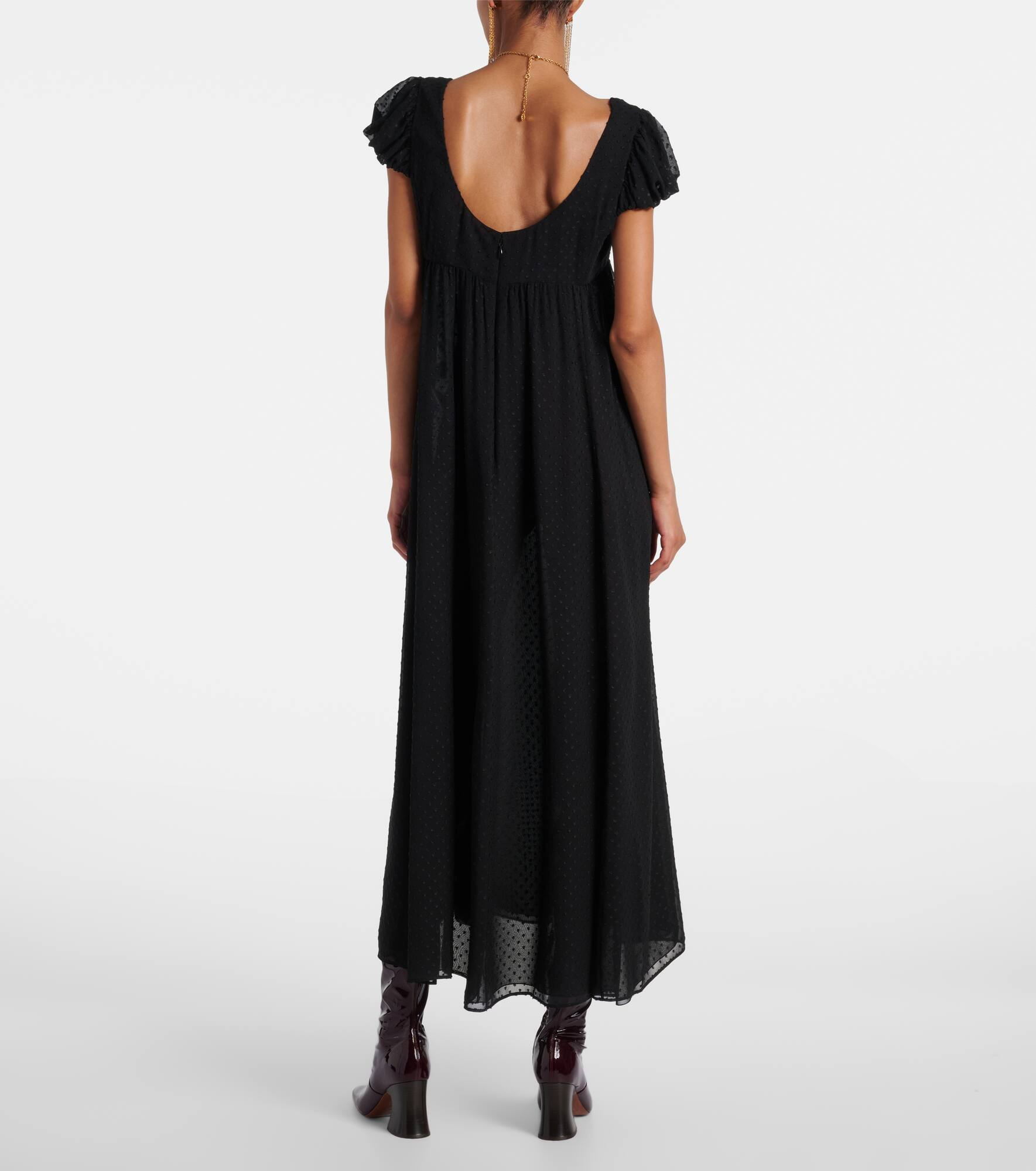 Silk point d'esprit maxi dress - 3