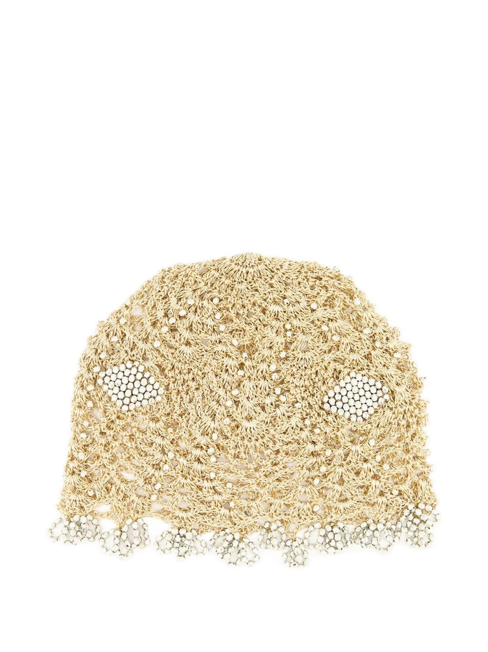 crochet-knit beaded hat - 2