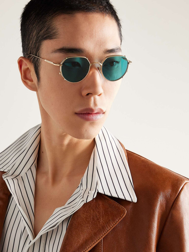JACQUES MARIE MAGE Hartana Round-Frame Gold-Tone Beta Titanium Sunglasses outlook