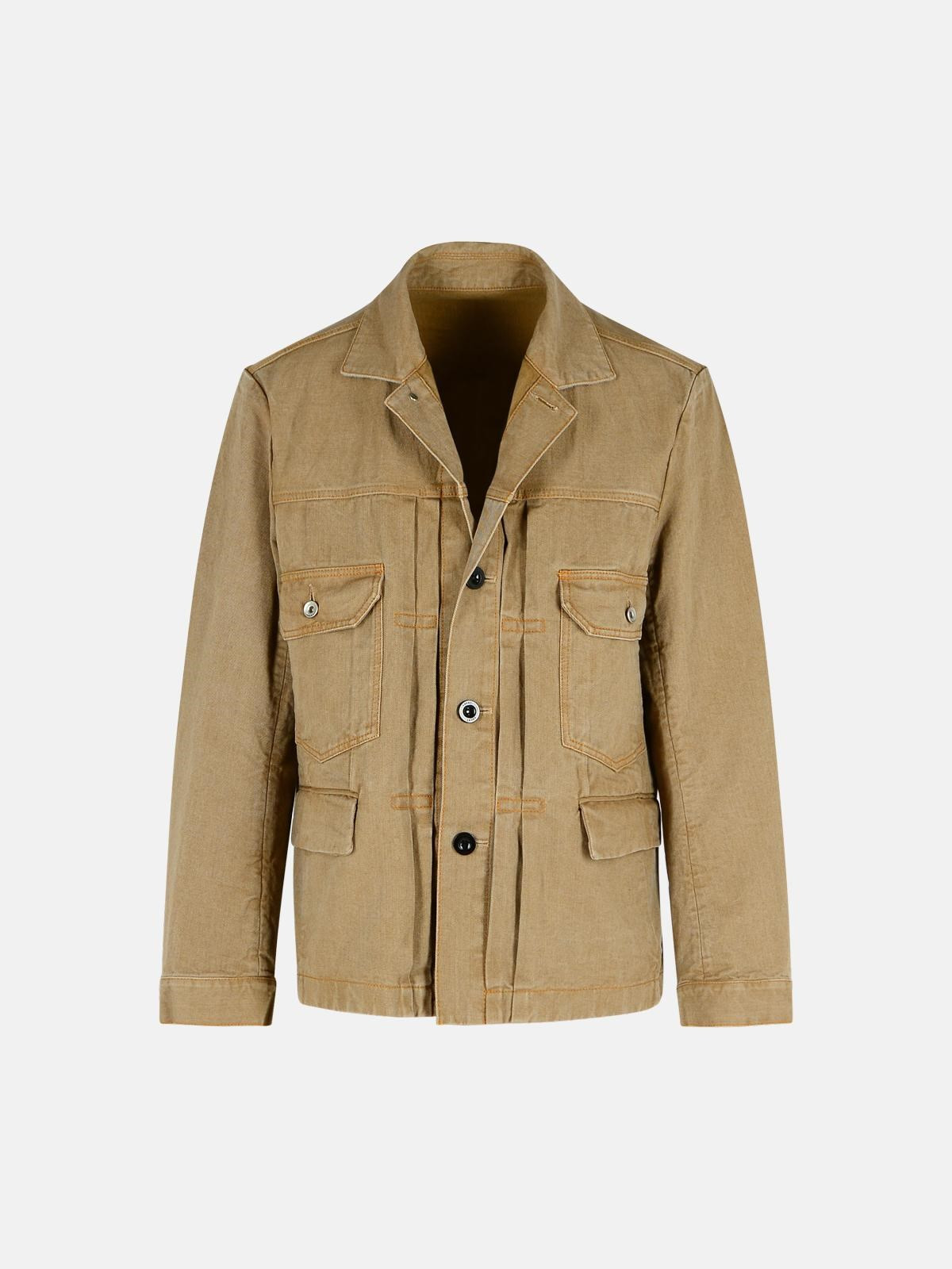 BEIGE DENIM JACKET - 1