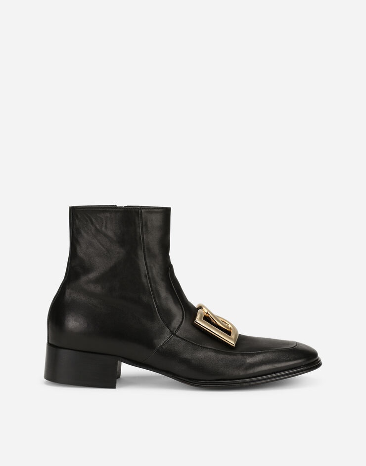 Nappa leather ankle boots with DG logo - 1