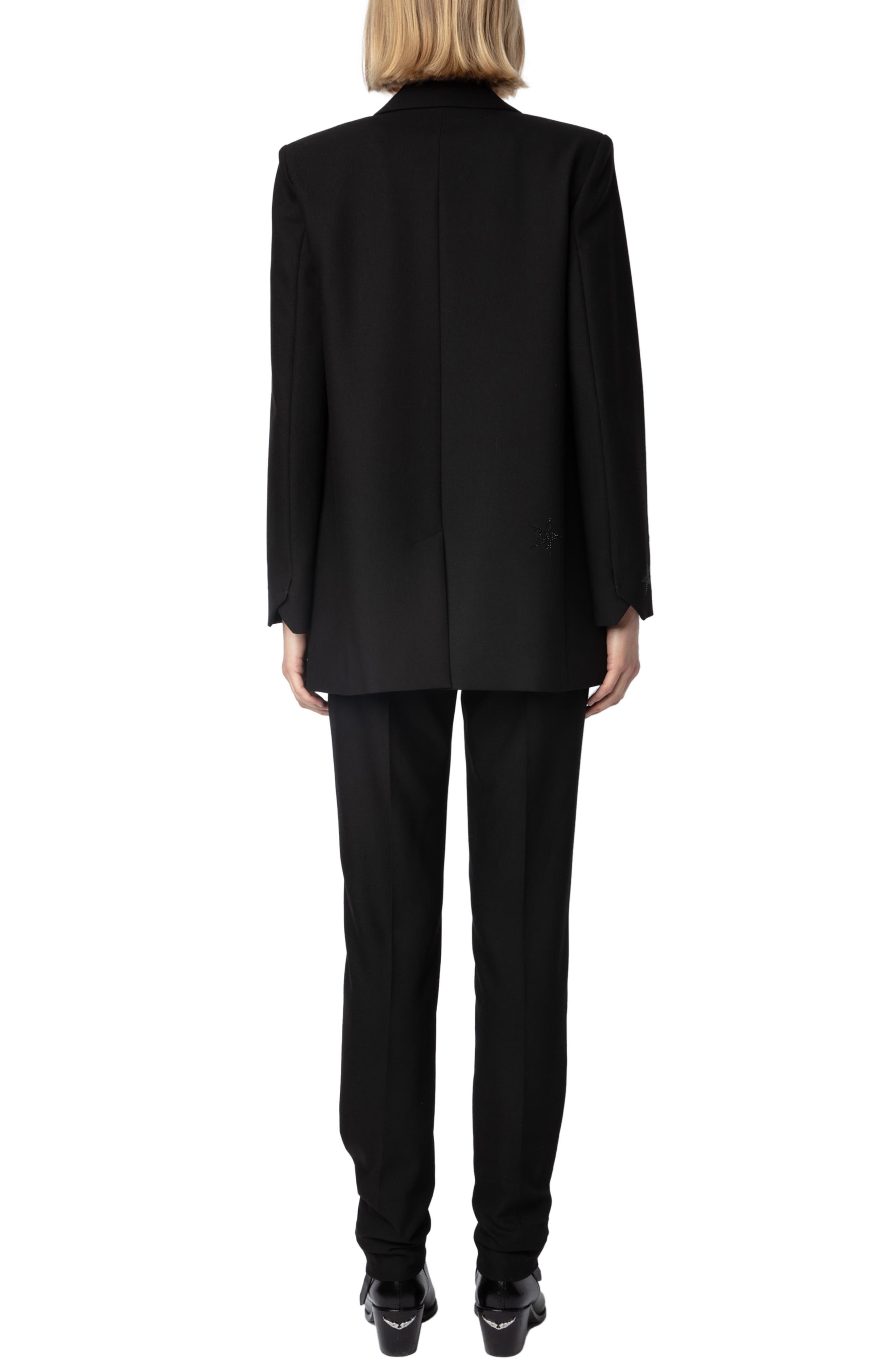 Zadig & Voltaire Viva Strass Star Embellished Blazer in Black at Nordstrom - 7