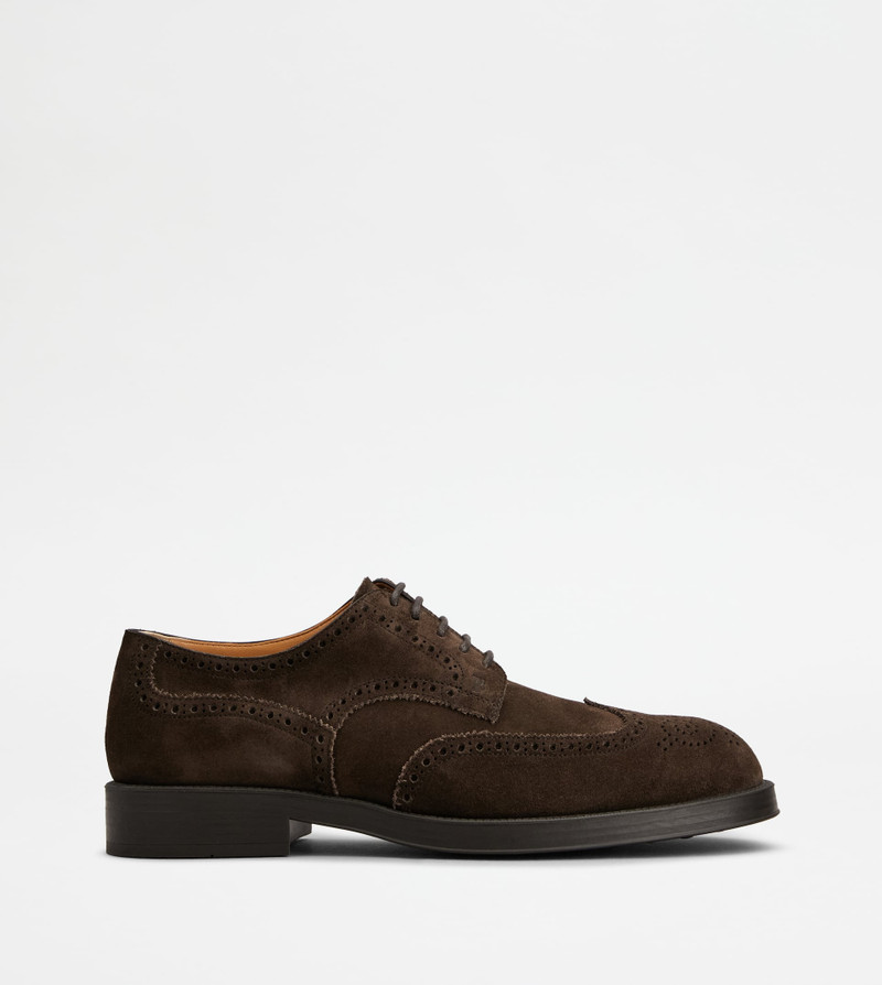LACE-UPS IN SUEDE - BROWN 1