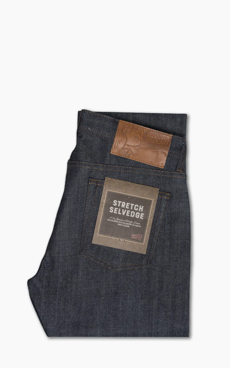 NAKED & FAMOUS DENIM WEIRD GUY STRETCH SELVEDGE INDIGO 12.5OZ - 1