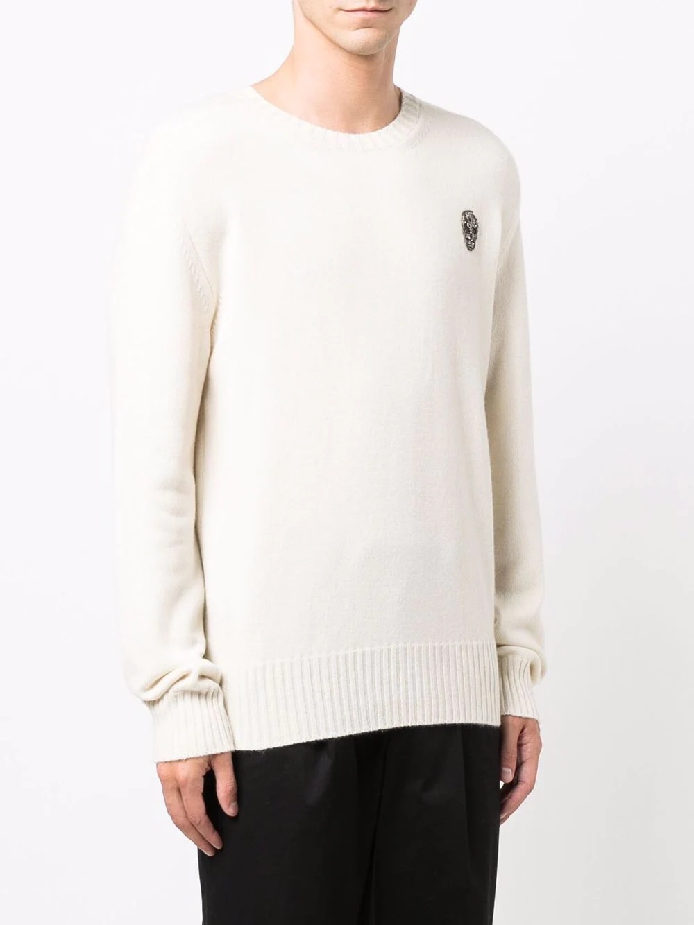 skull-motif cashmere jumper - 3