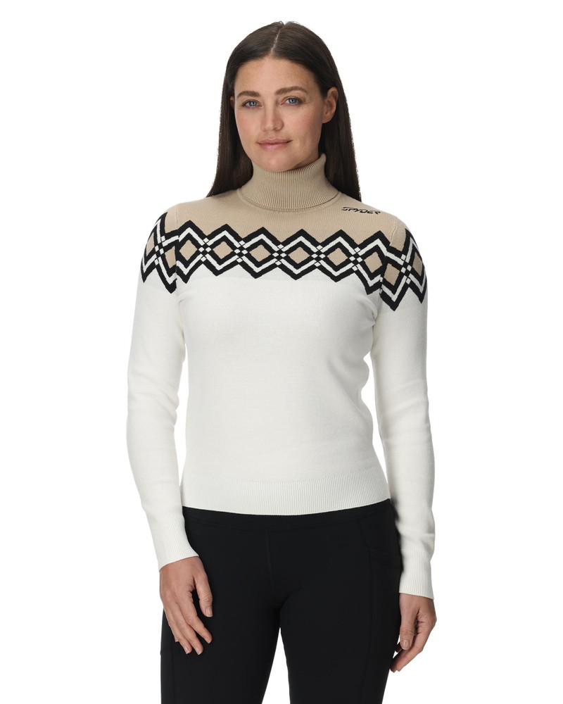 Womens Stellar Ski Sweater - White 3