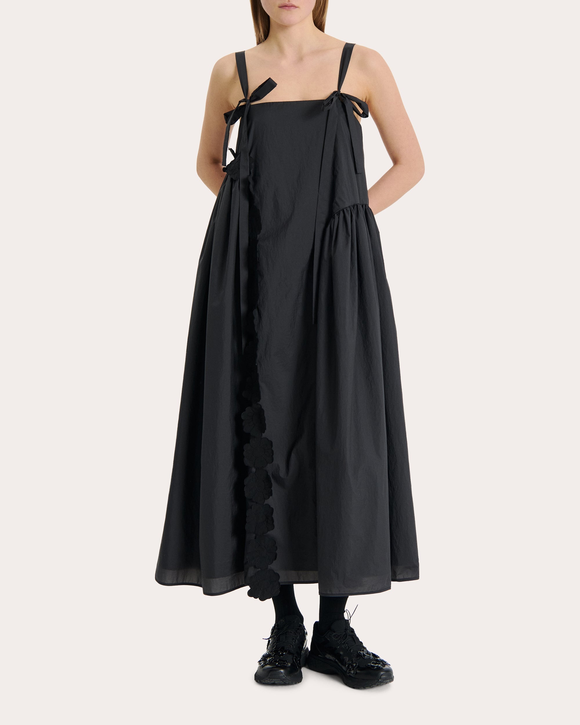 Oaklyn Floral-Appliquéd Nylon Midi Dress - 2