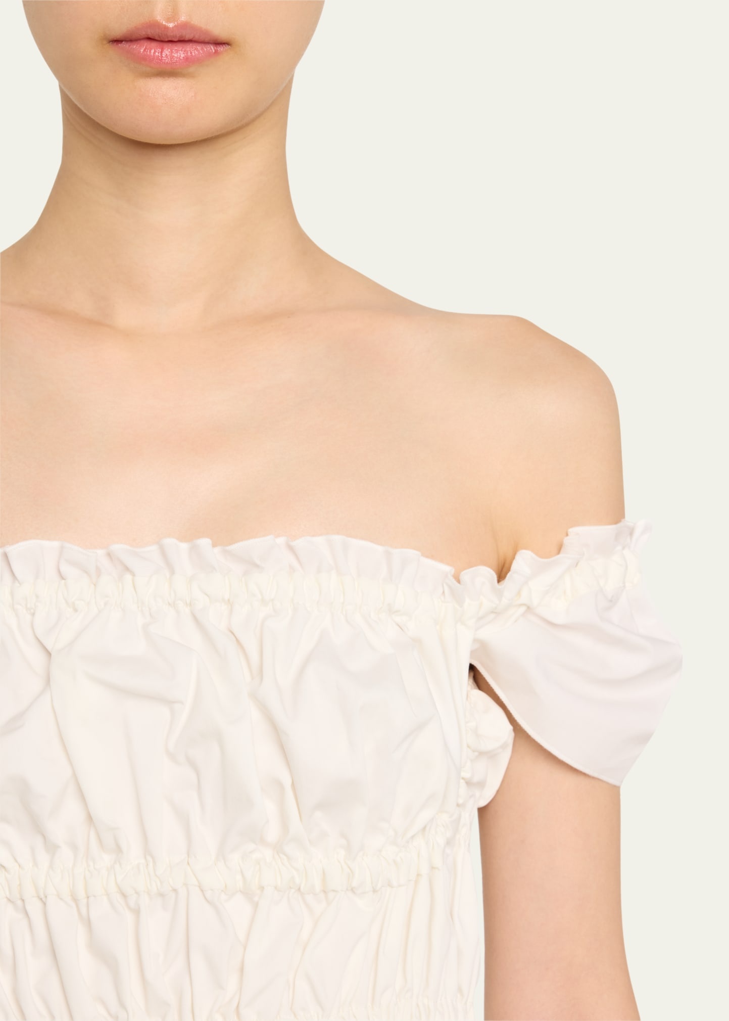 Lily Ruched Cap-Sleeve Midi Dress - 5
