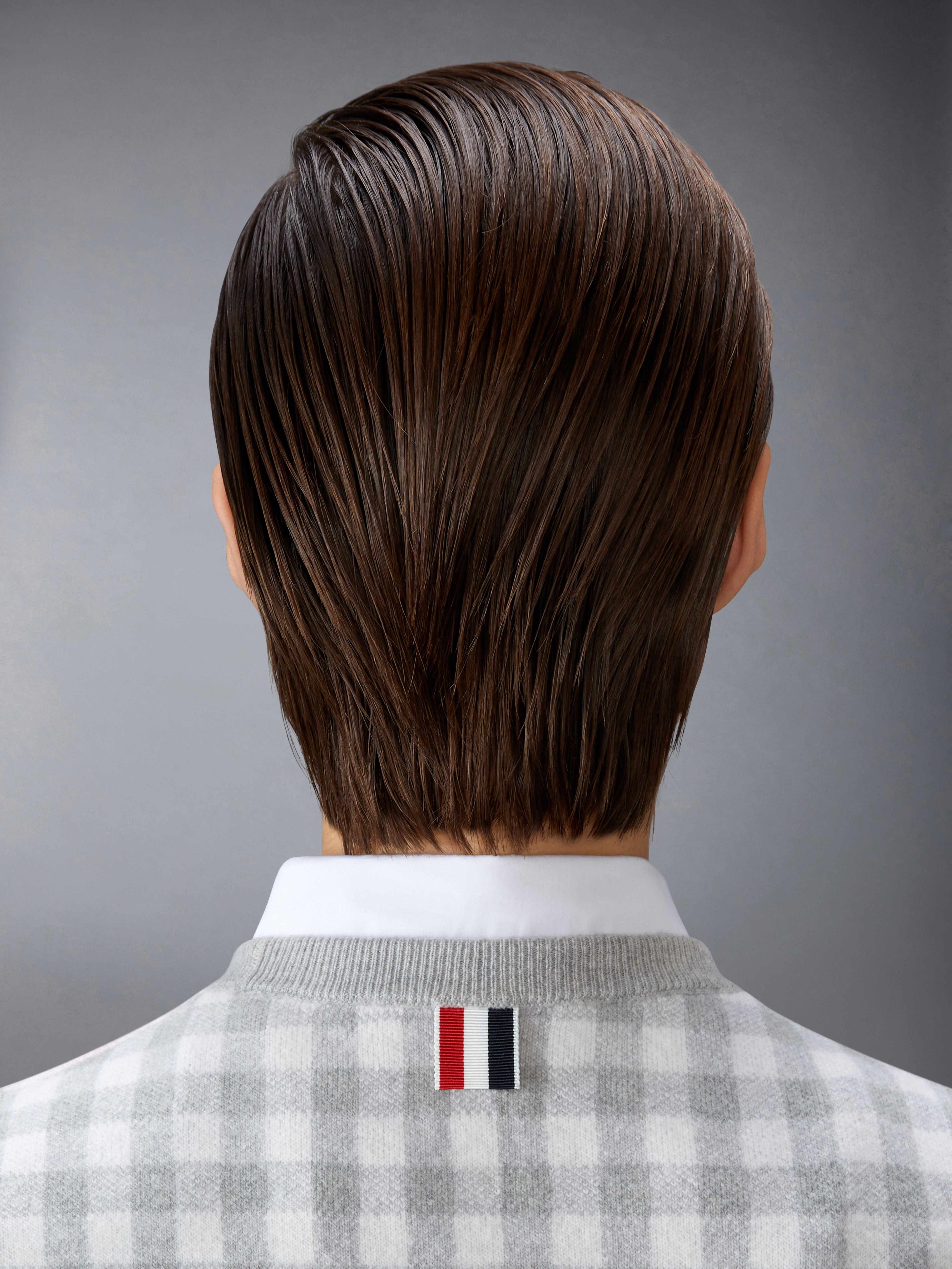 FUNMIX GINGHAM CHECK JACQUARD MERINO WOOL SHELL TOP - 6