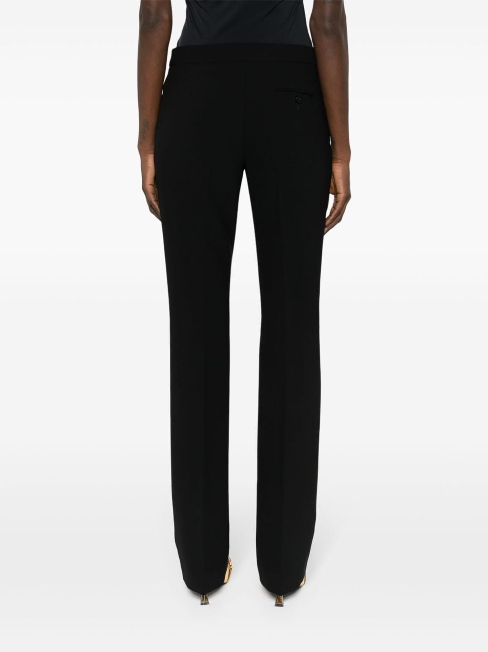 press-creased straight-leg trousers - 4