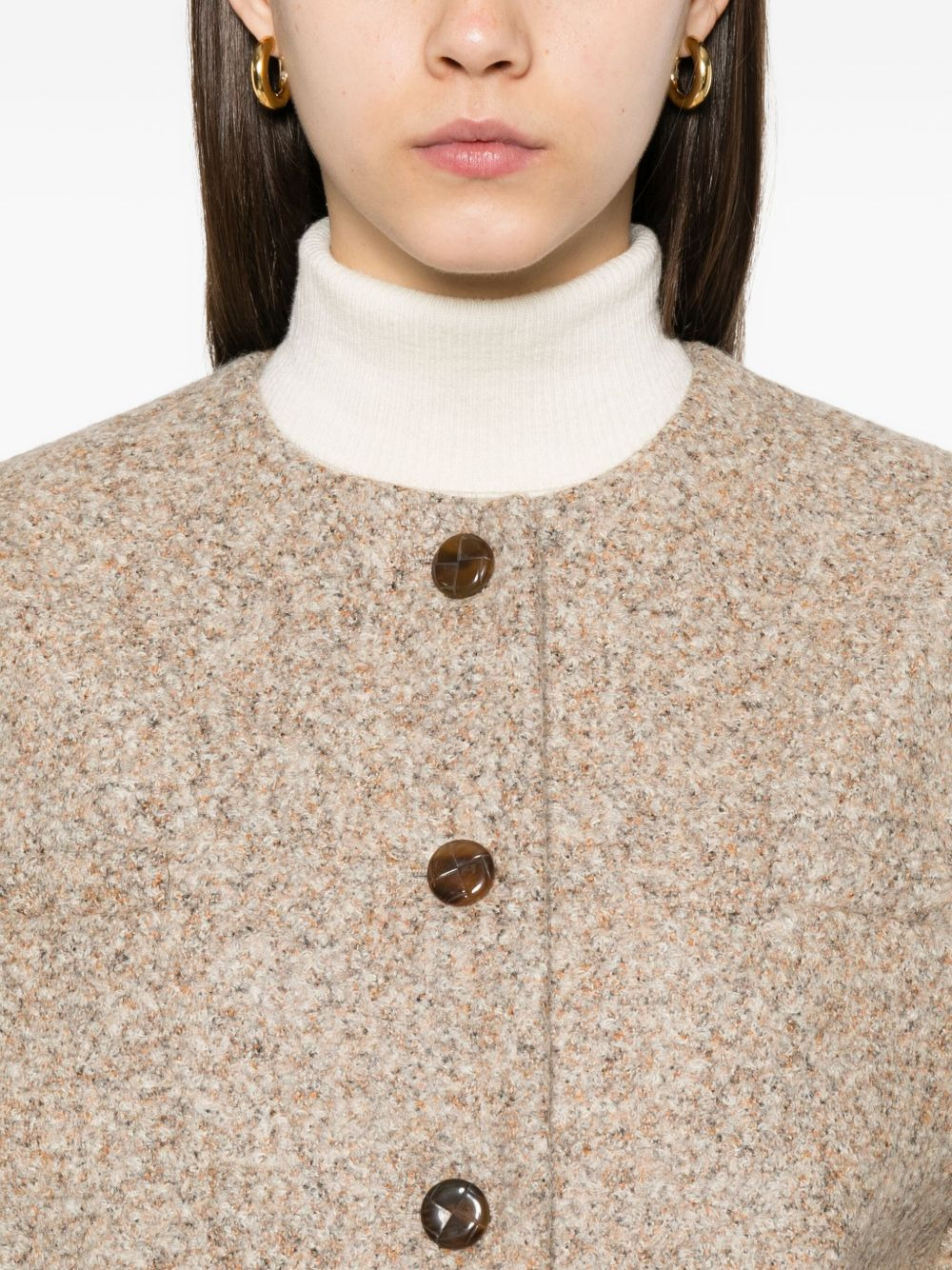 button-fastening jacket - 5