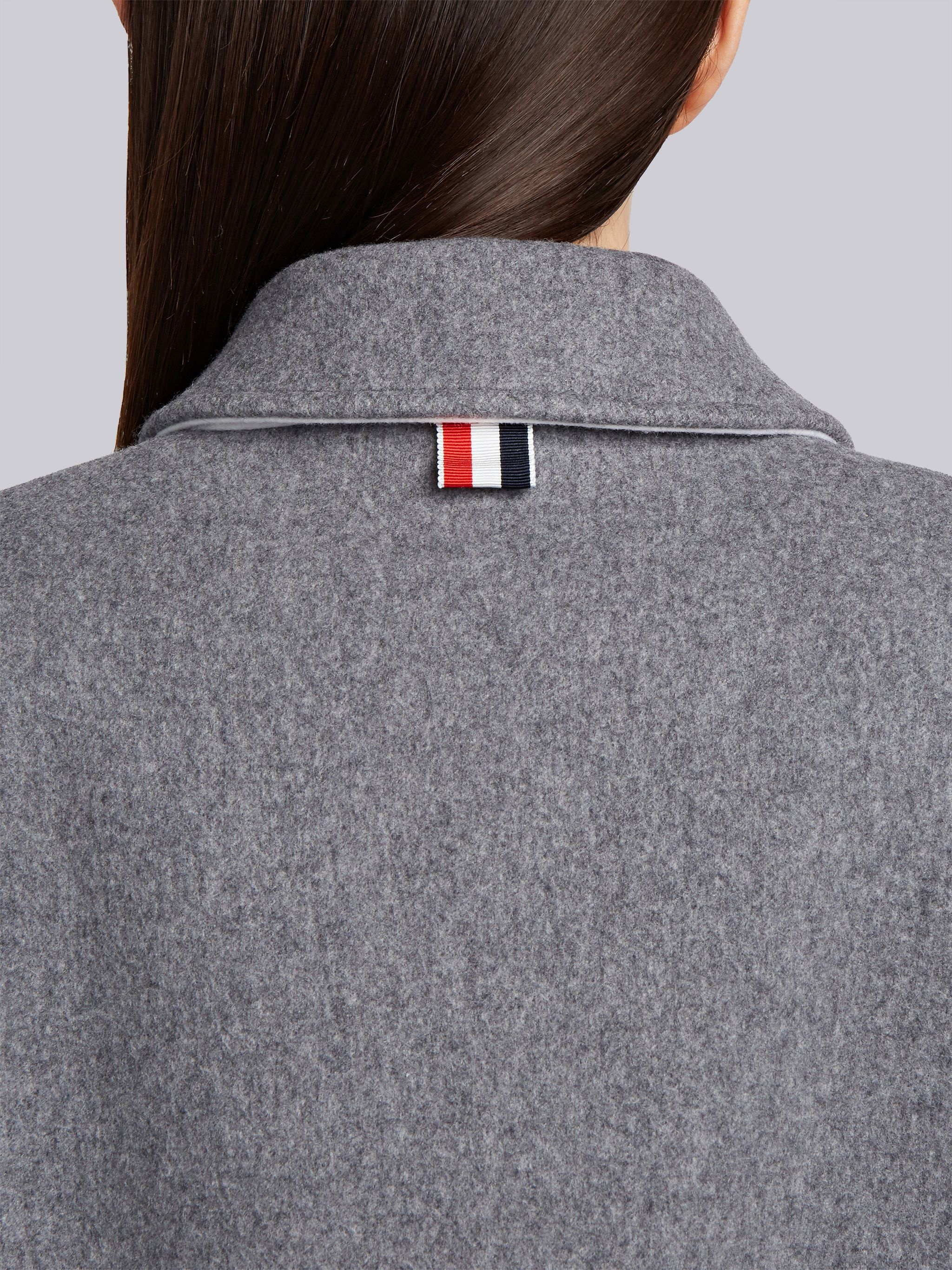 Unlined Bal Collar Overcoat In Boiled Wool - 5