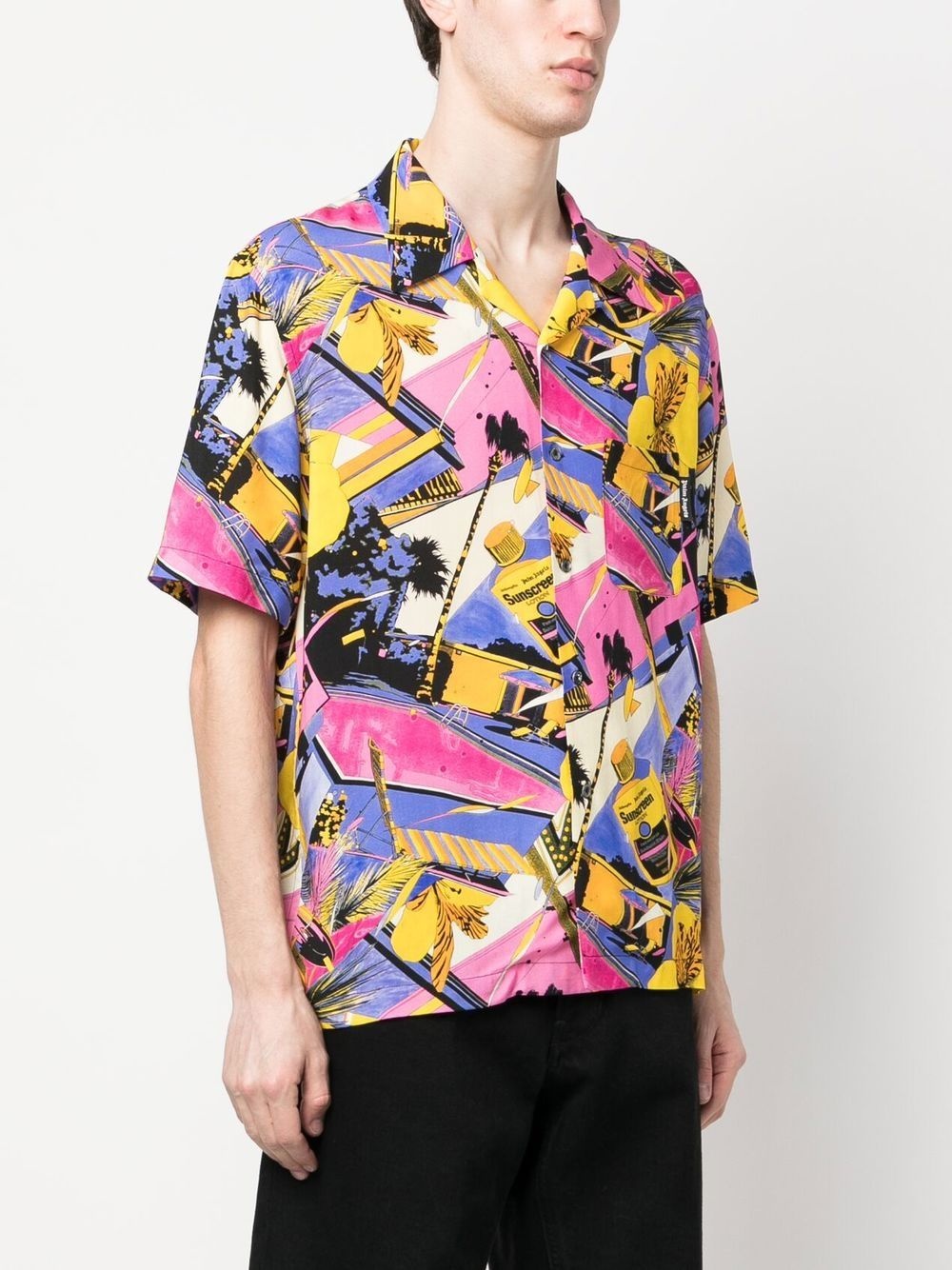 graphic-print bowling shirt - 3