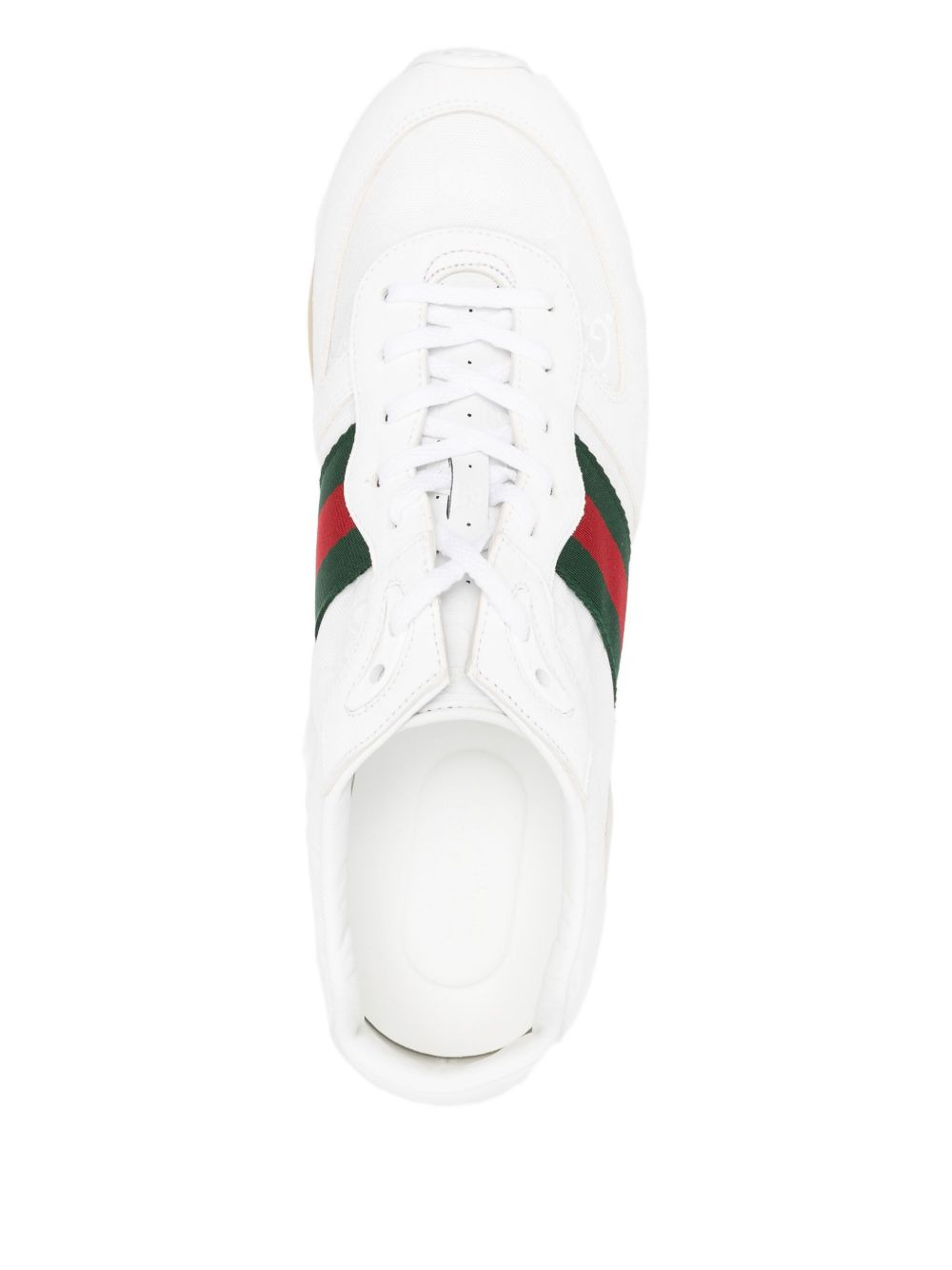leather stripe sneakers - 4
