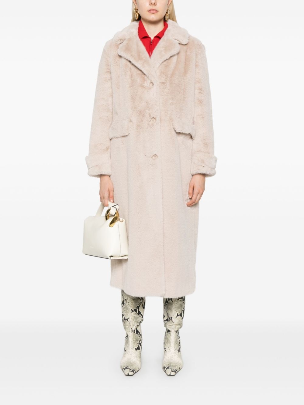 faux-fur coat - 4