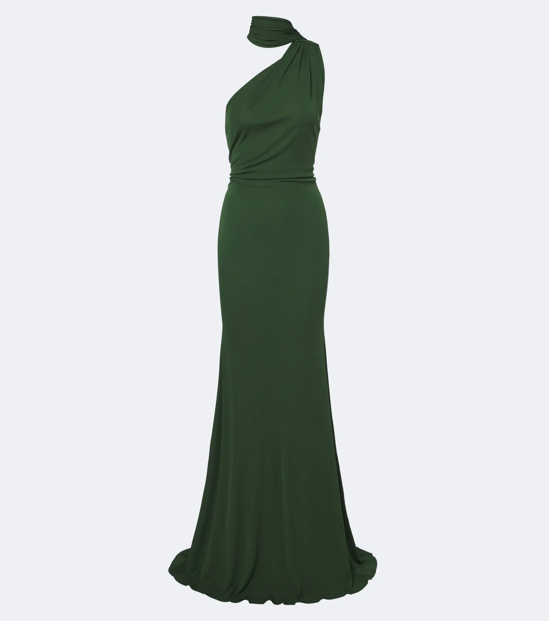 One-shoulder jersey gown - 1