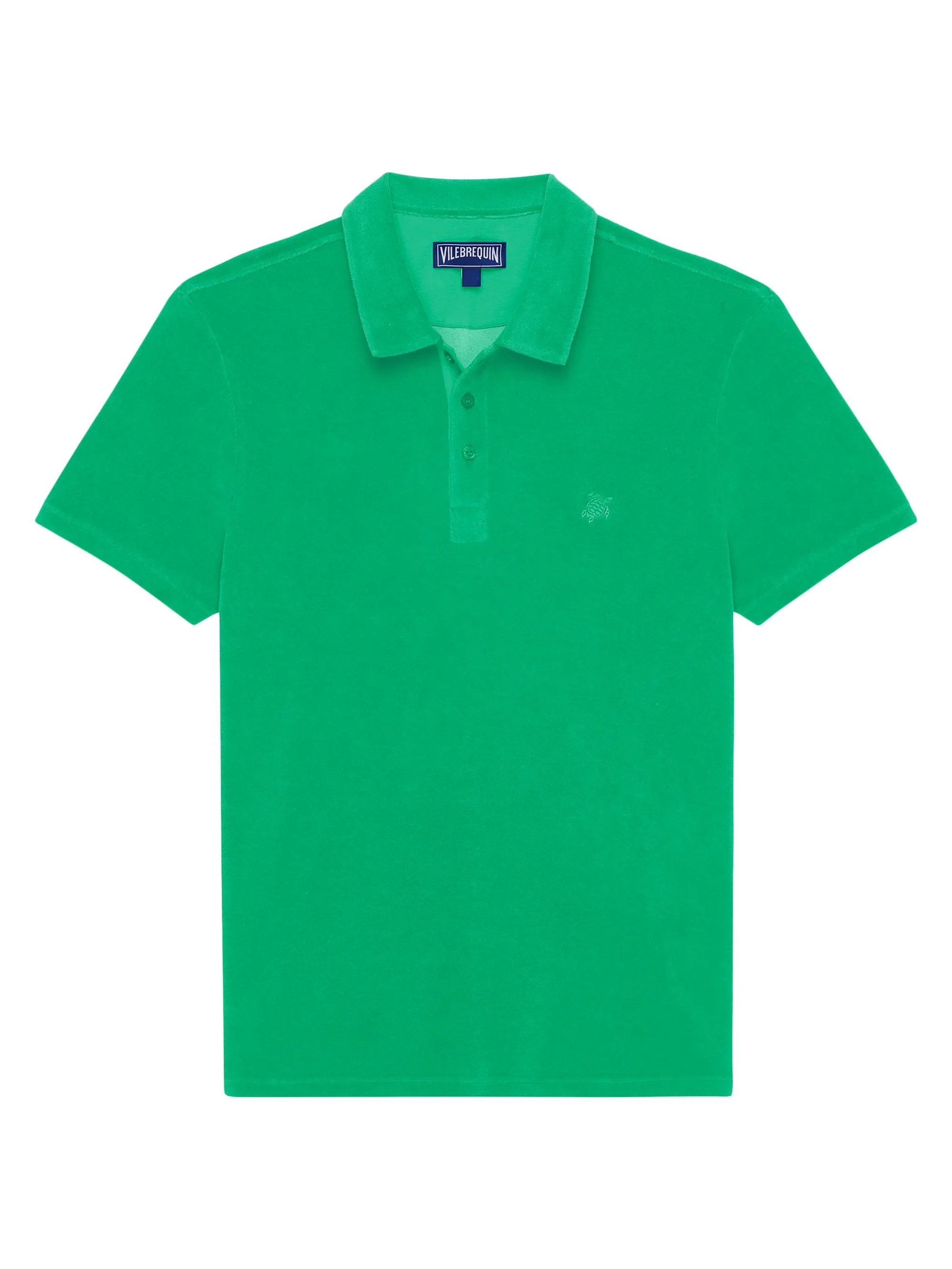 Men's Terry Cloth Polo Shirt - Laser - 1