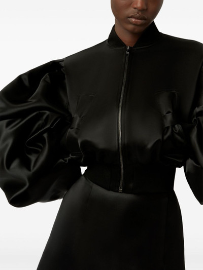 NINA RICCI cropped satin bomber jacket outlook