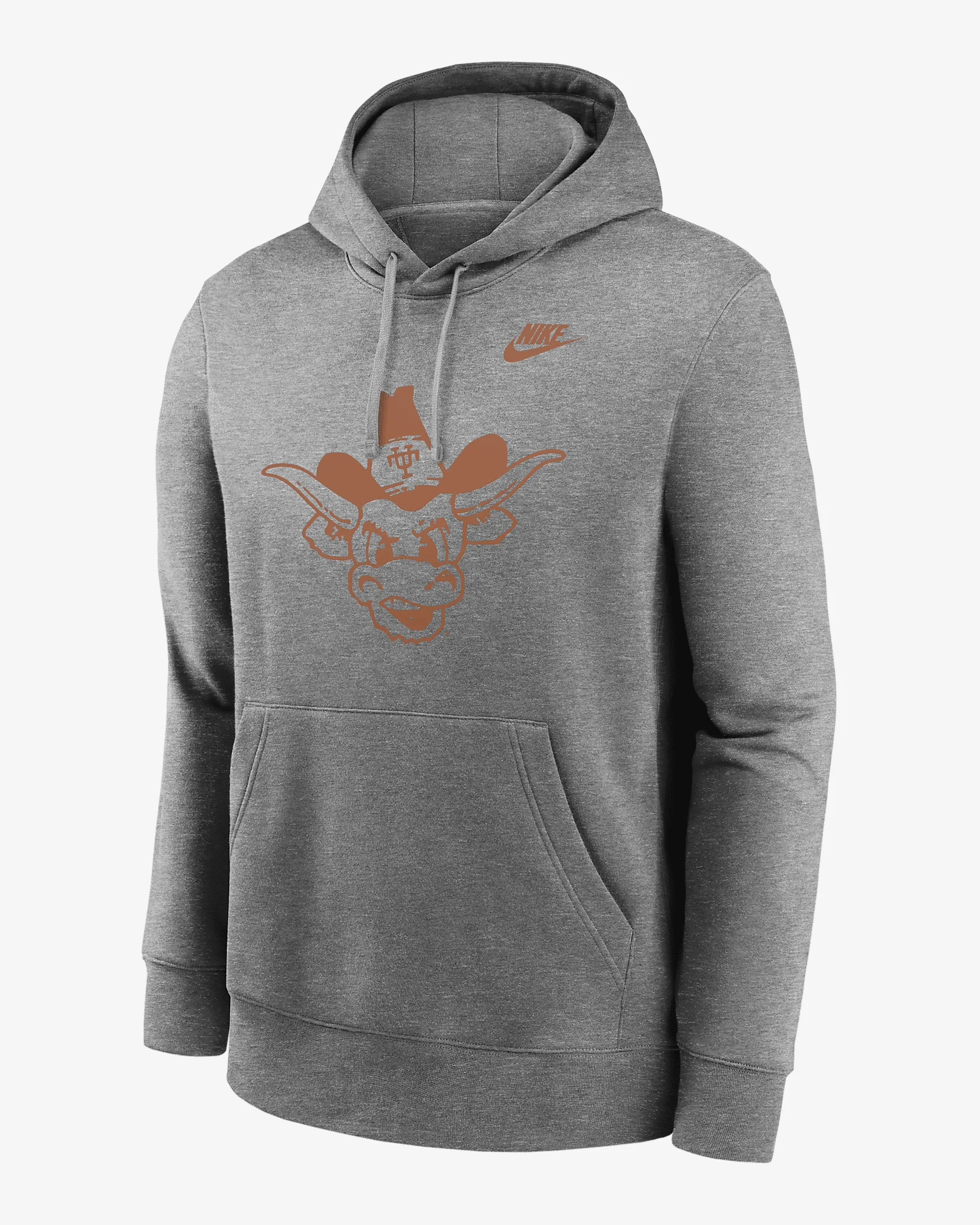 Texas Longhorns Legacy Club Primary Logo Men's Nike College Pullover Hoodie - 1