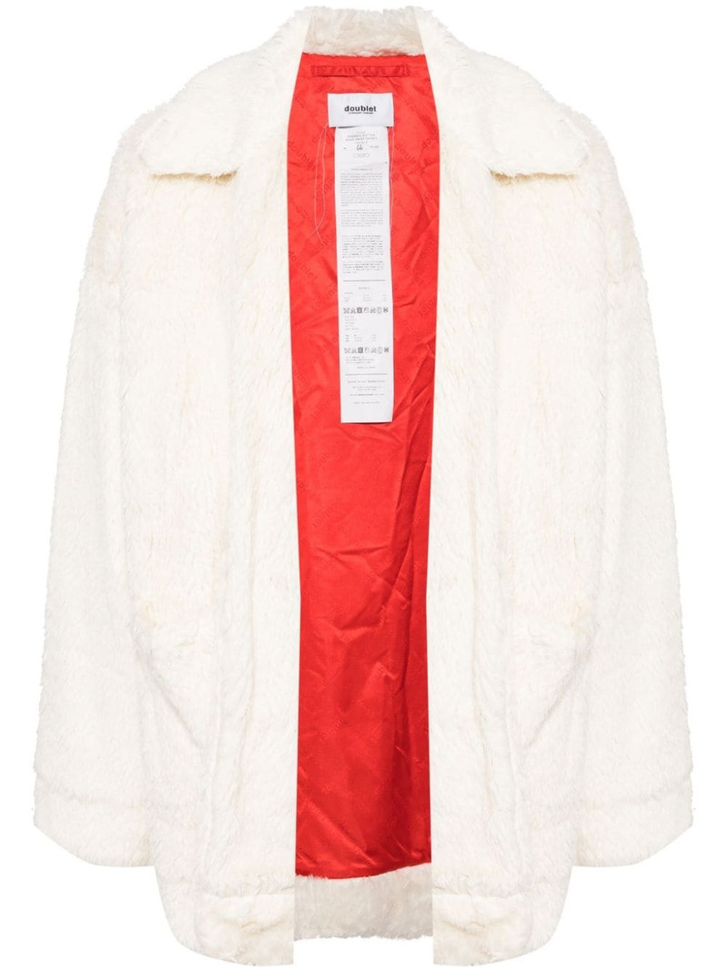 hand-painted faux-fur jacket 1