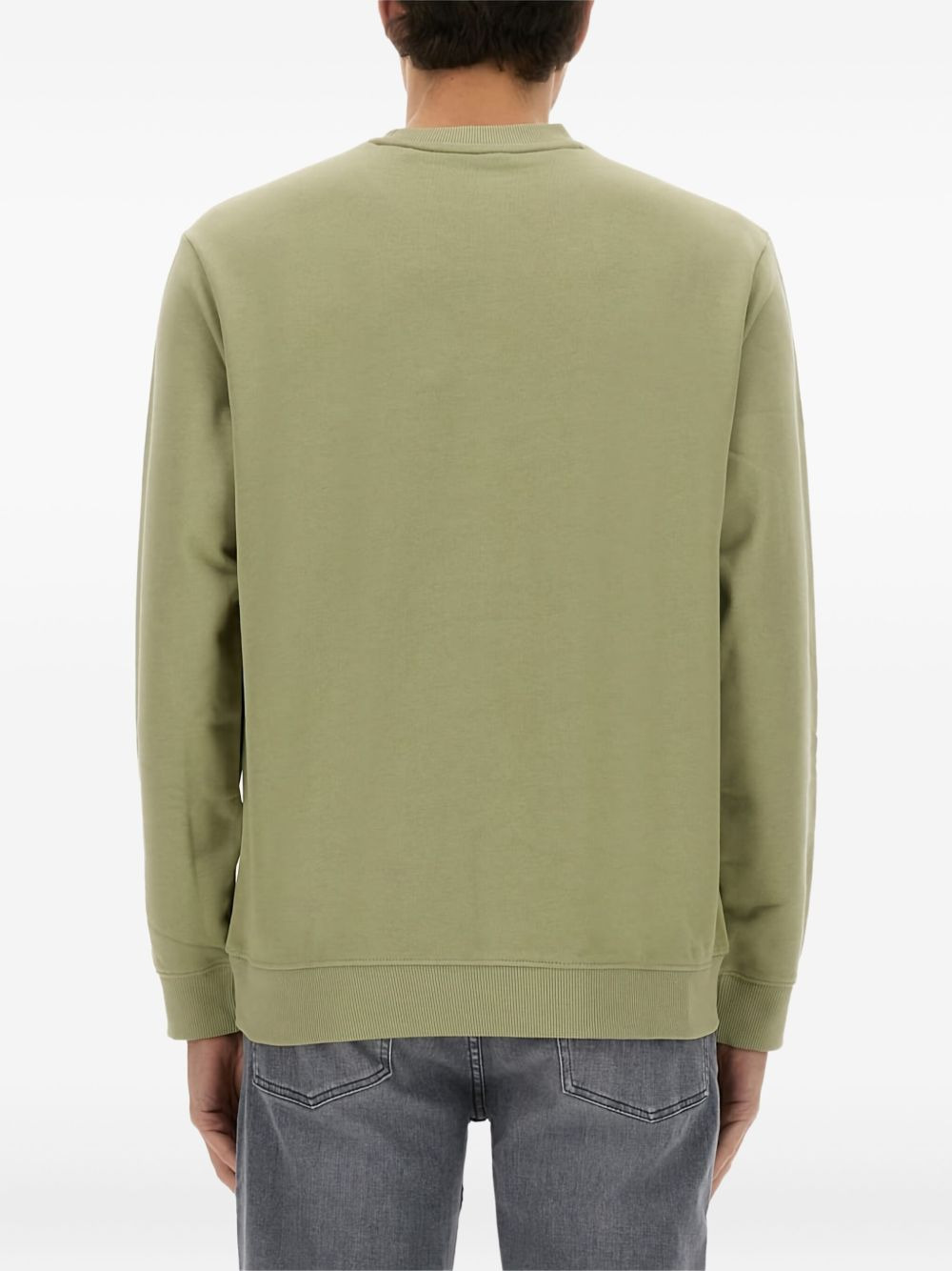logo-patch cotton sweatshirt - 3