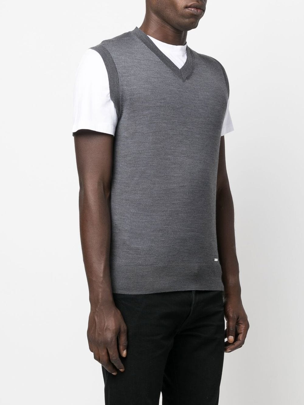 V-neck wool vest top - 3