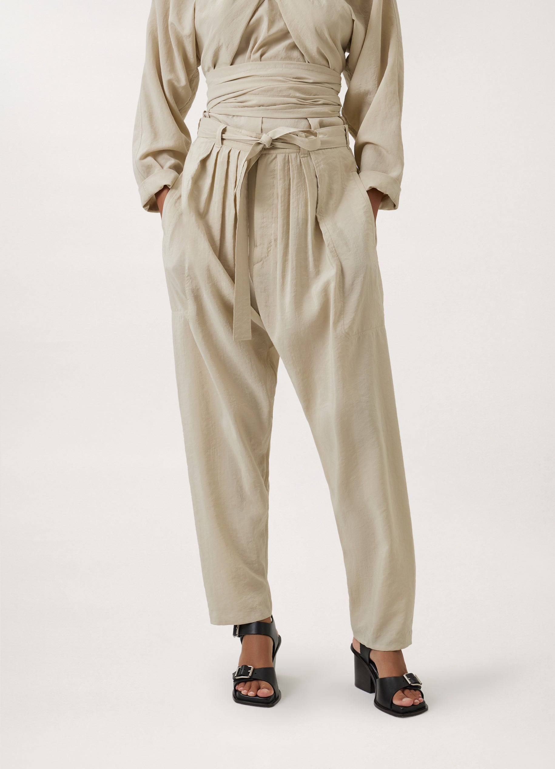 SOFT PLEATED PANTS - 3