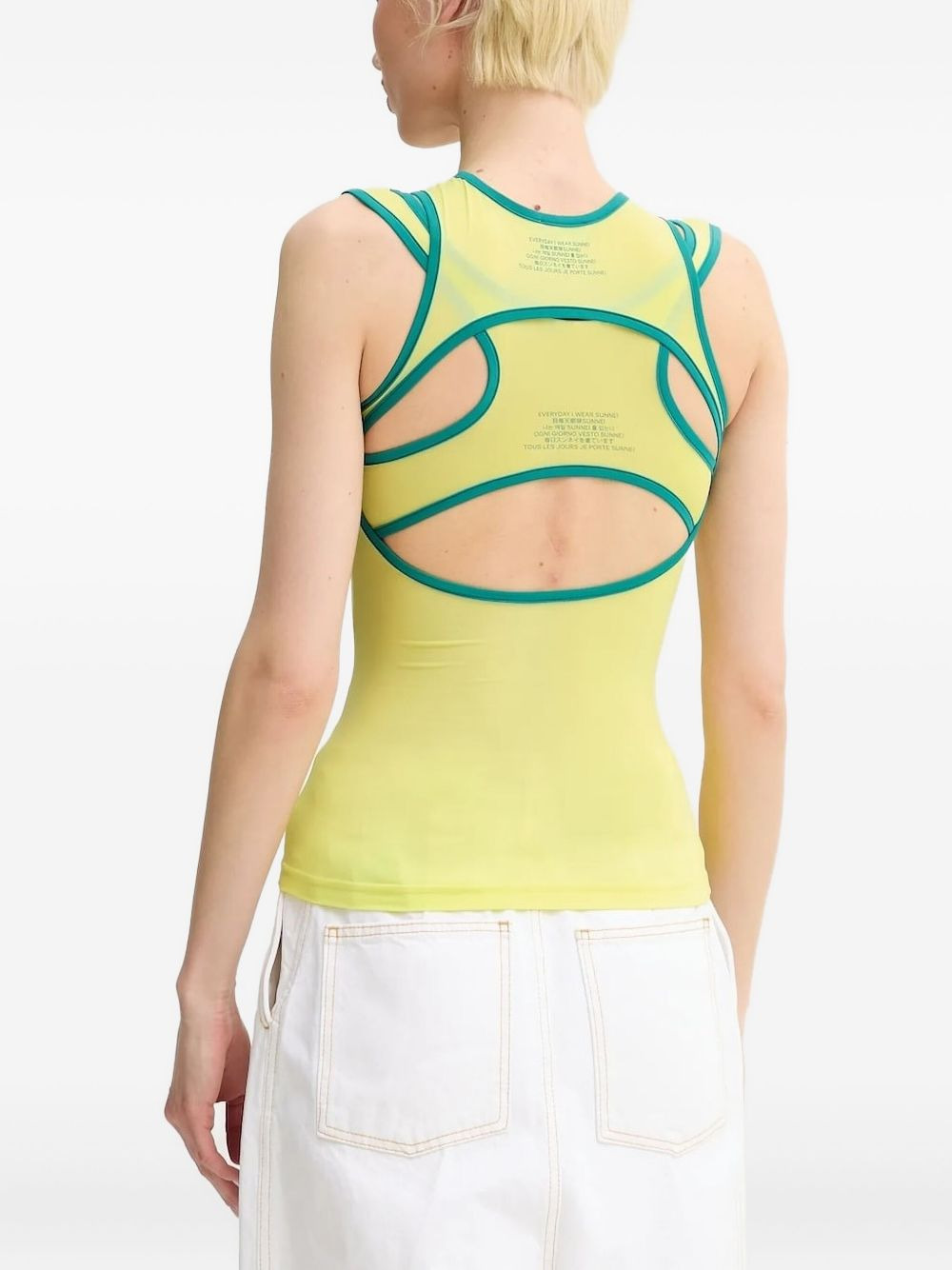 cut-out sleeveless top - 2