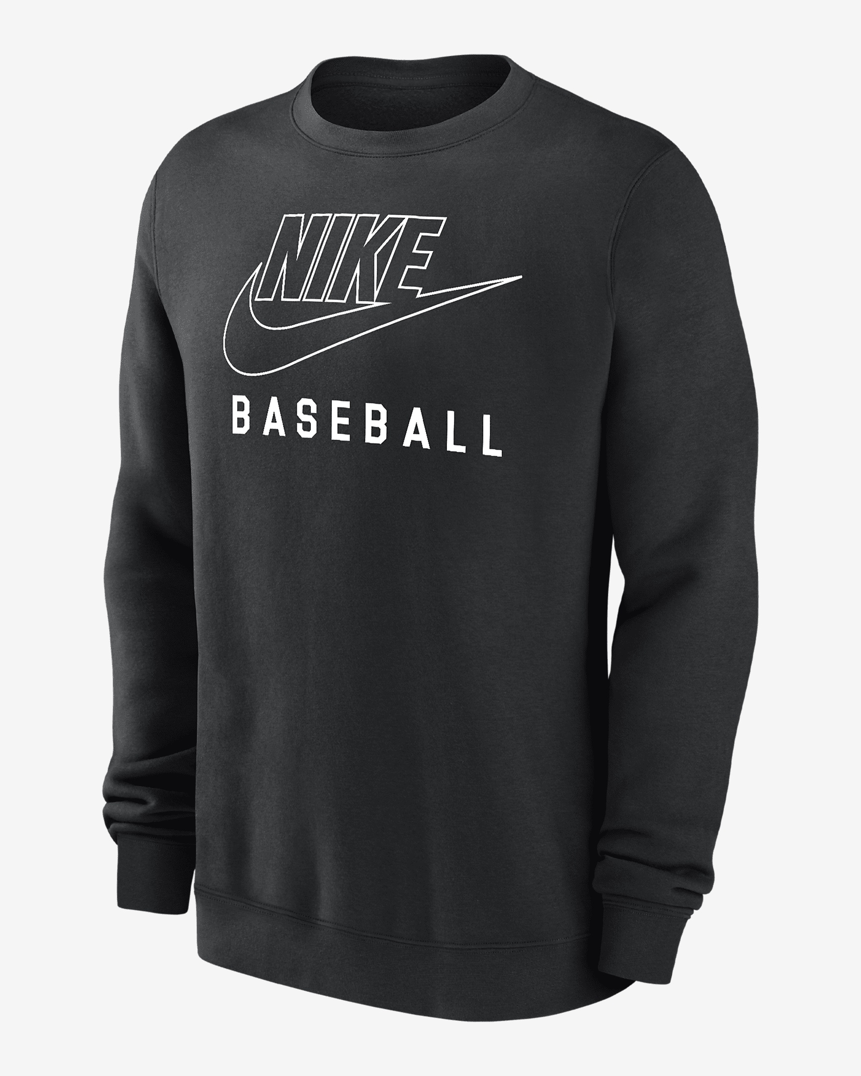 Nike Swoosh Club Fleece Men's Baseball Pullover Crew-Neck Sweatshirt - 1