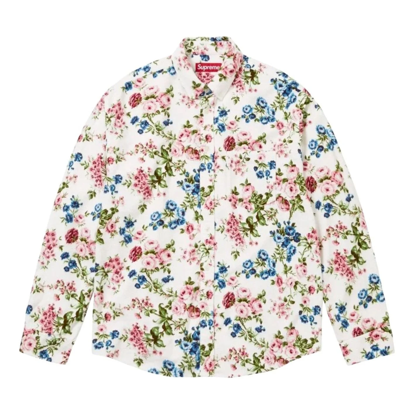 Supreme SS26 Floral Flannel Shirt 'White' SUP-SS26-292-WHT - 1