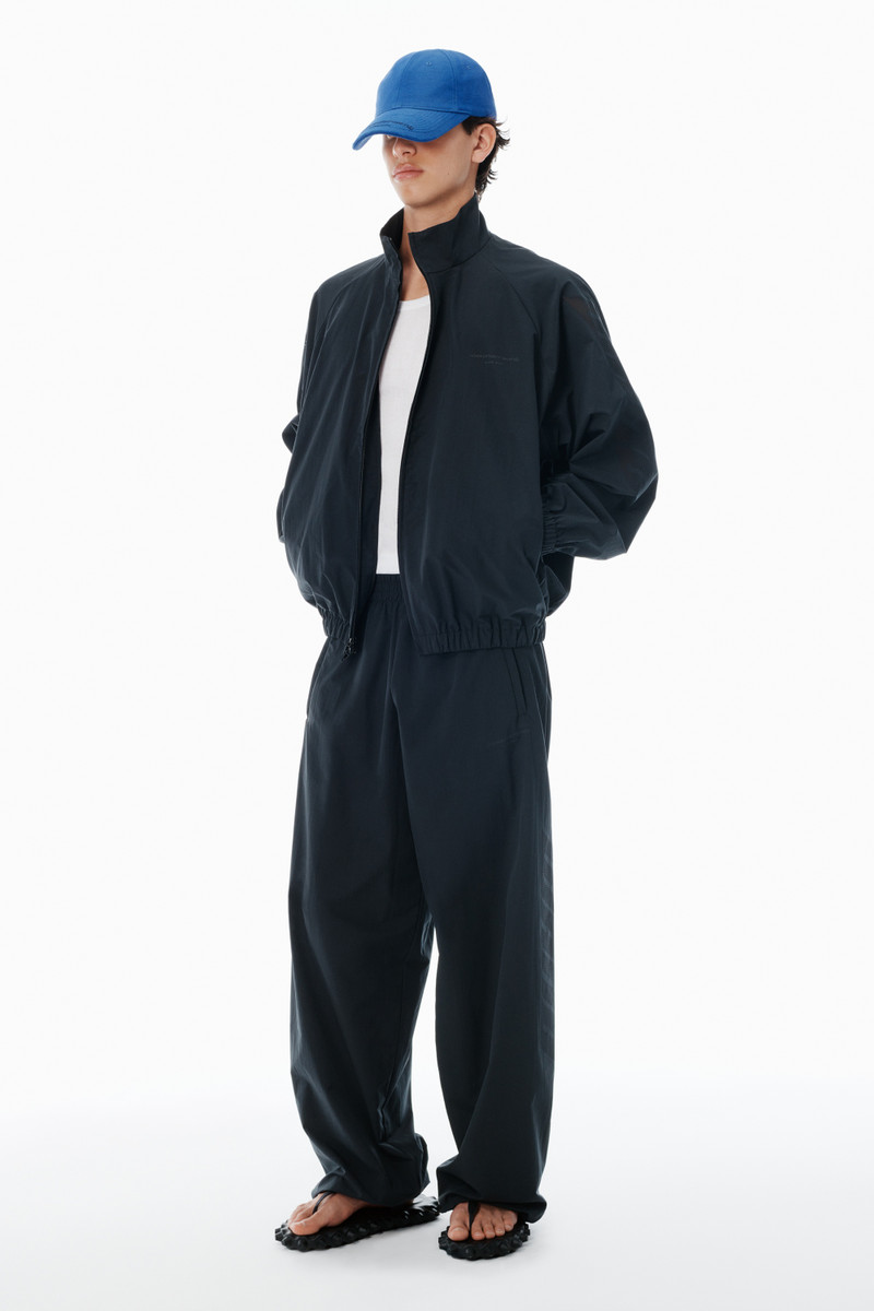 Alexander Wang Black Perforated Logo Track Pants outlook
