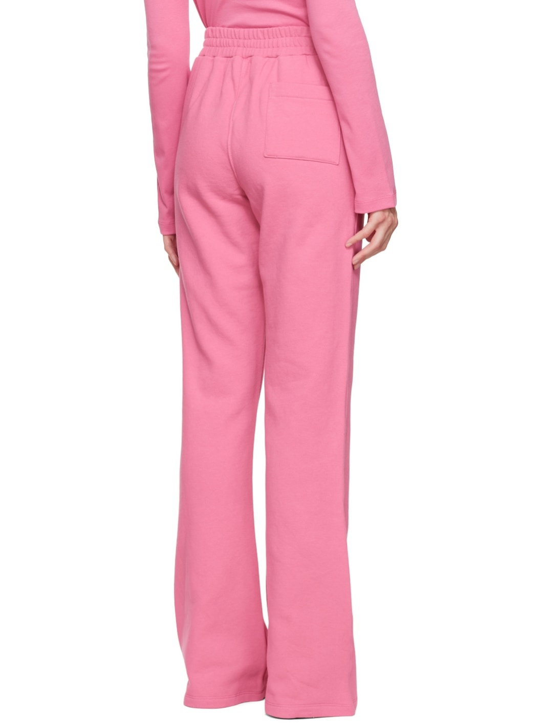 Pink Embroidered Lounge Pants - 3