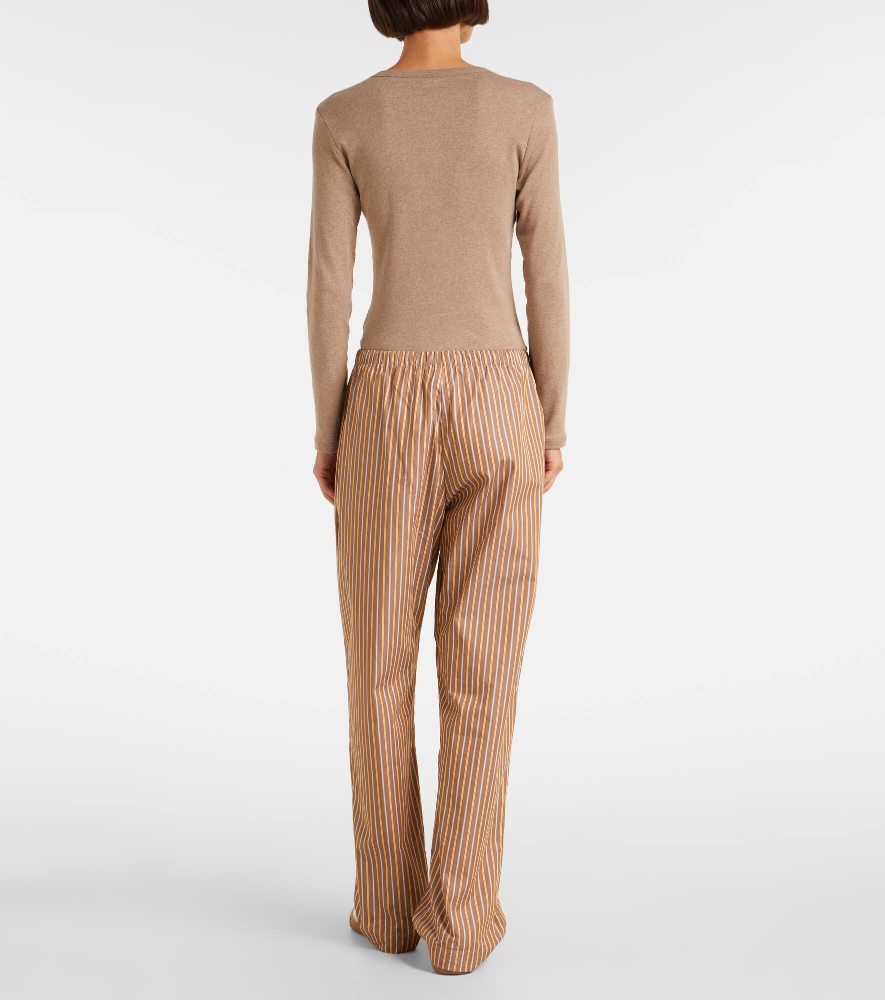 Yoshi cotton-blend twill wide-leg pants - 3