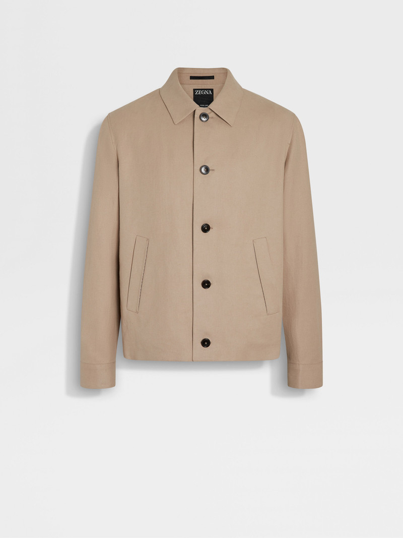 ZEGNA OASI LINO BLUE FLOWER CHORE JACKET outlook